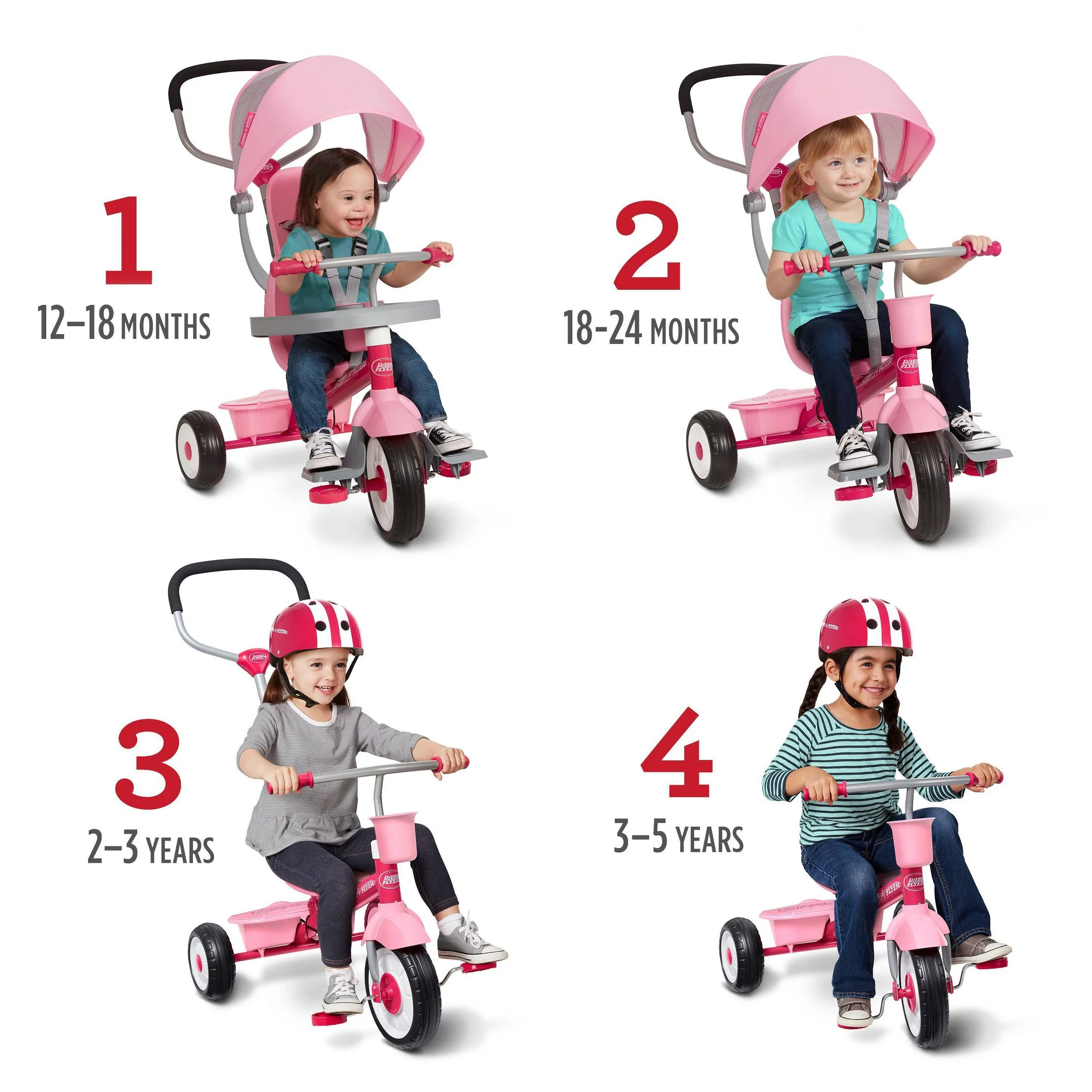 4-in-1 Stroll 'N Trike - Pink