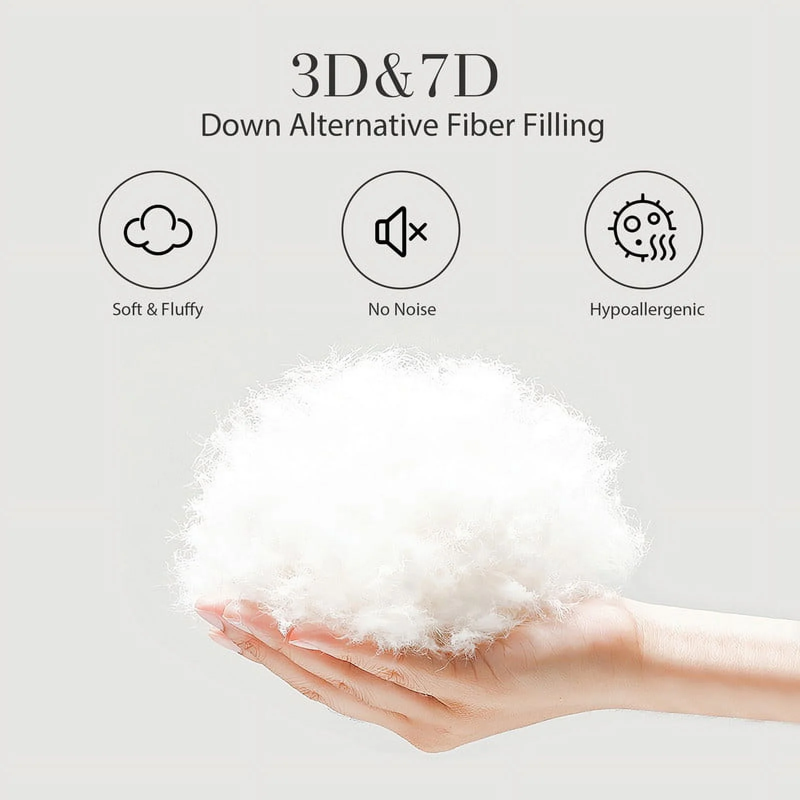 Serwall Luxury Solid Down Alternative Machine Washable Gray Comforters, Queen