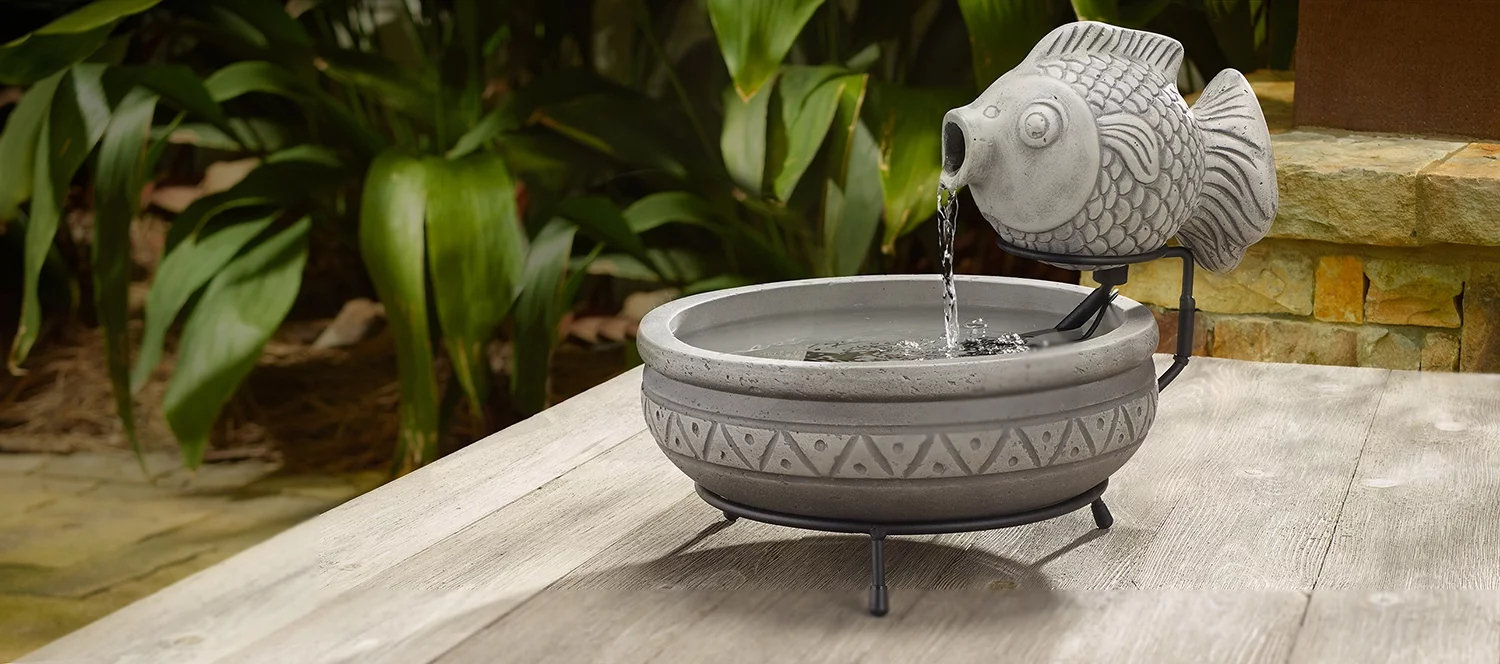 Smart Solar Marin Solar Fish Fountain