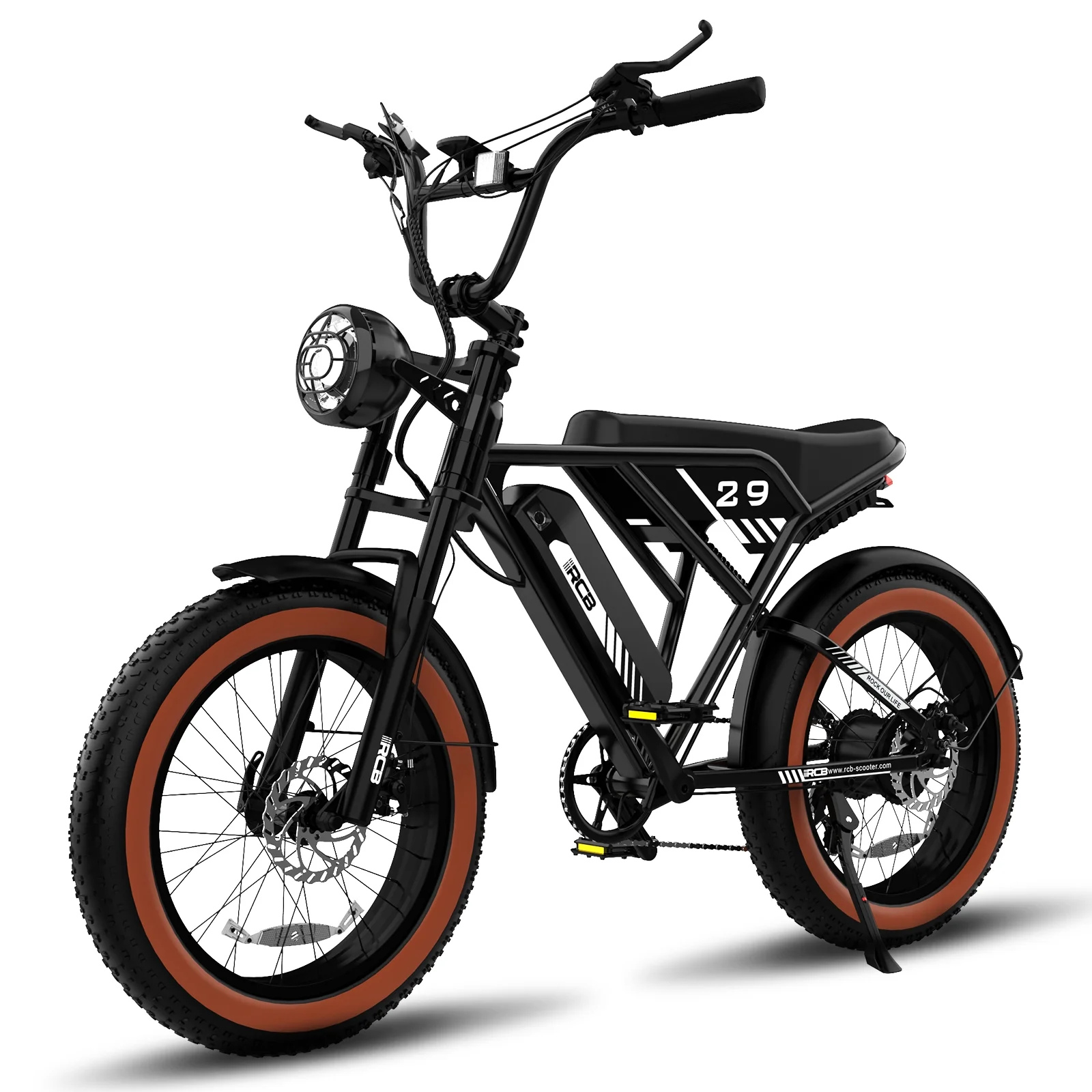 RCB 750W Electric Bike for Adults, 48V 15Ah Removable Li-Ion Battery, 20