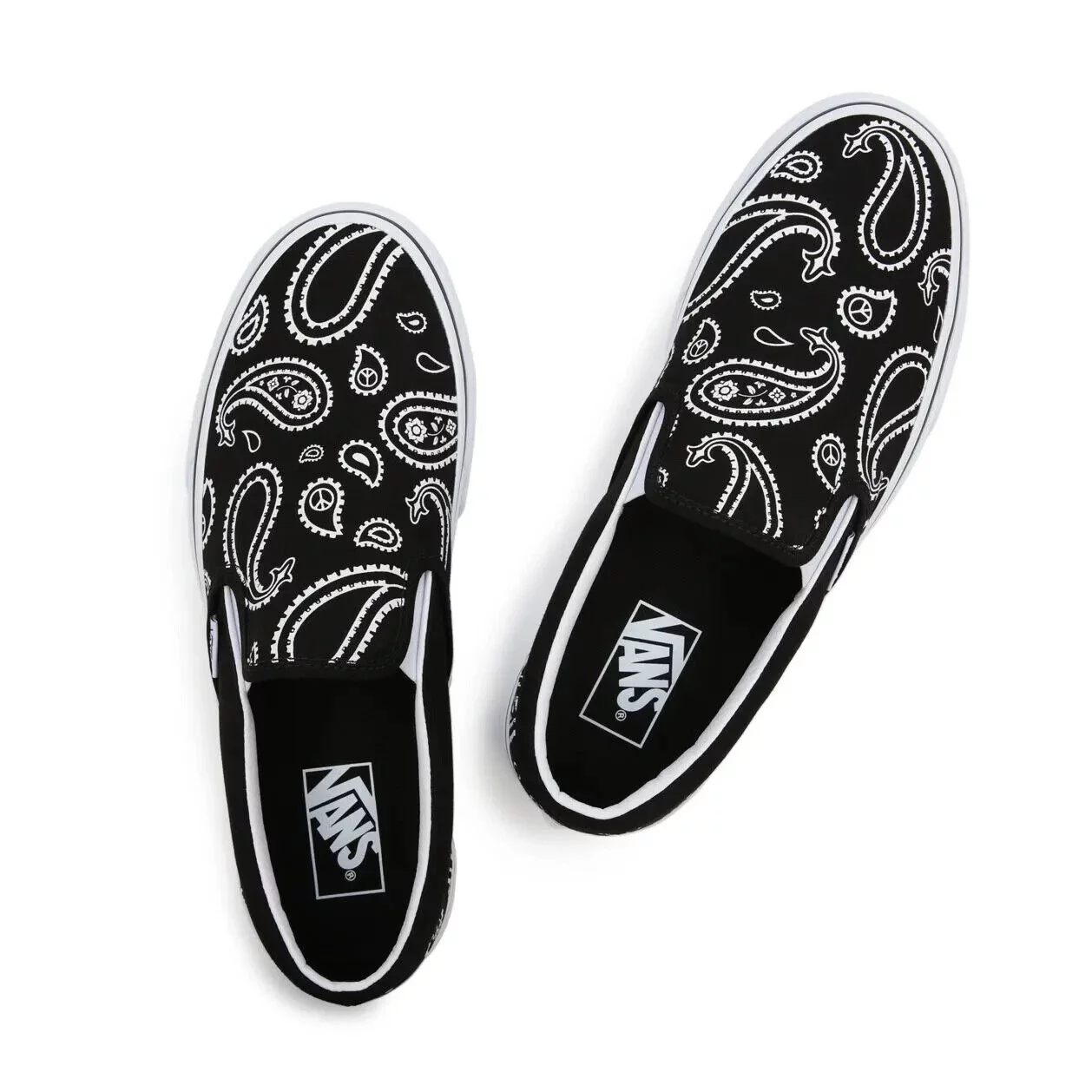 Vans Peace Paisley Classic VN0A5JMHB0E Men's Black Slip-on Shoes Size 8.5 PB255