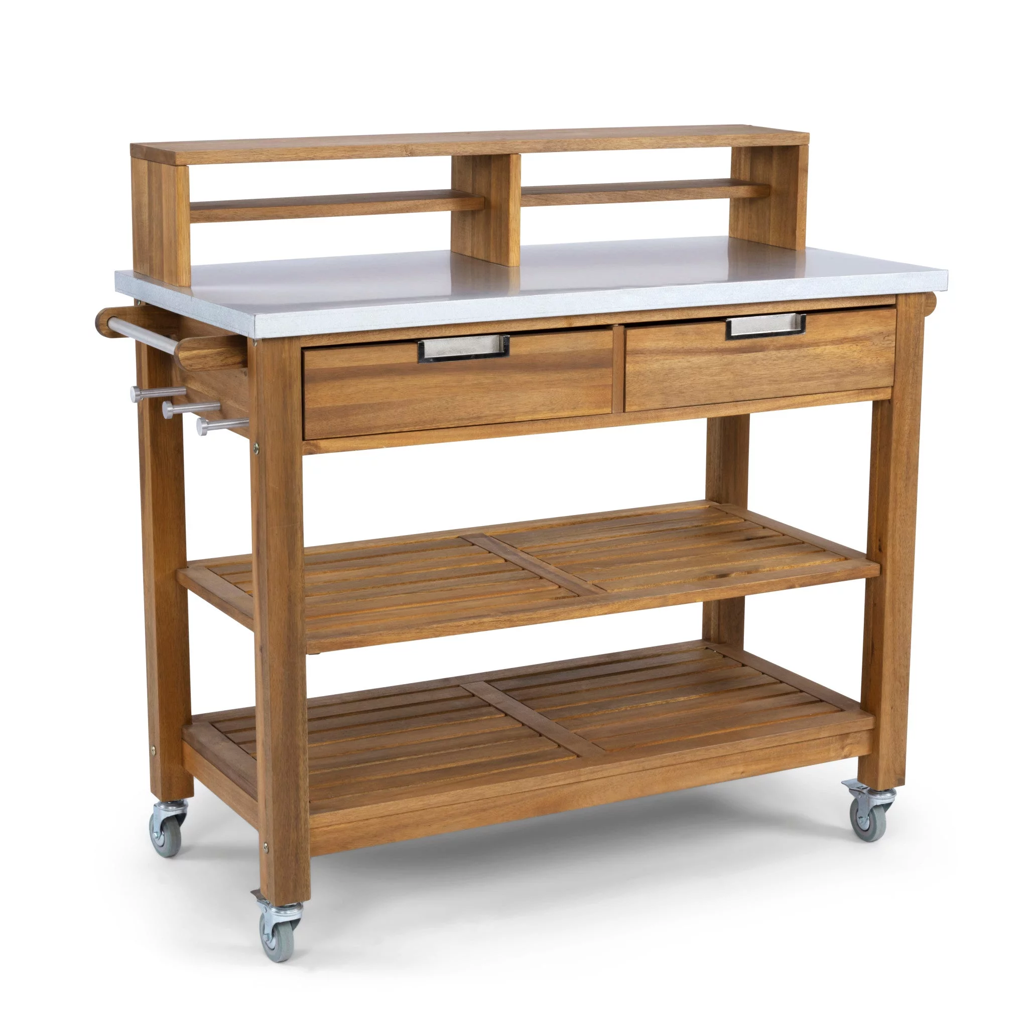 Homestyles Maho Brown Wood Potting Bench