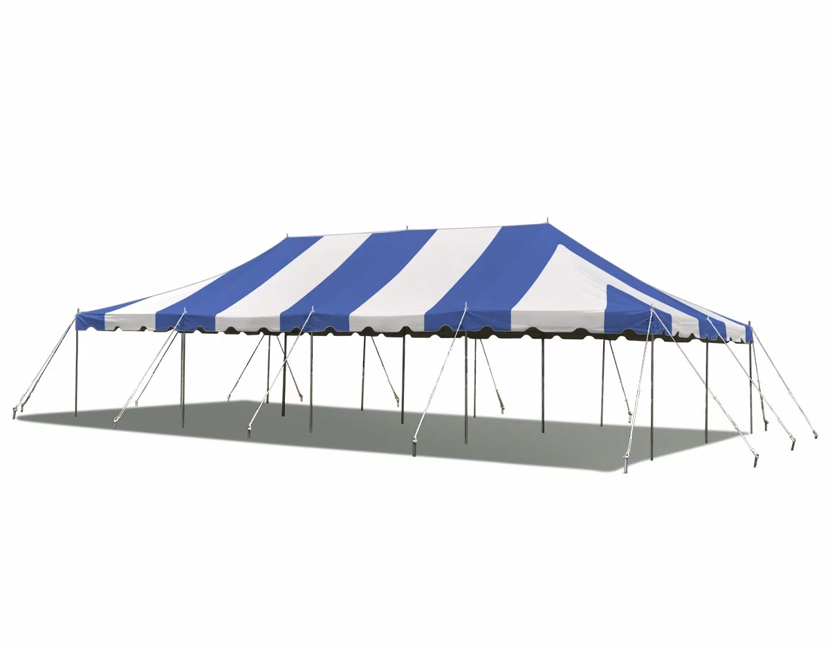 Party Tents Direct Weekender Outdoor Canopy Pole Tent, Blue, 20 ft x 40 ft