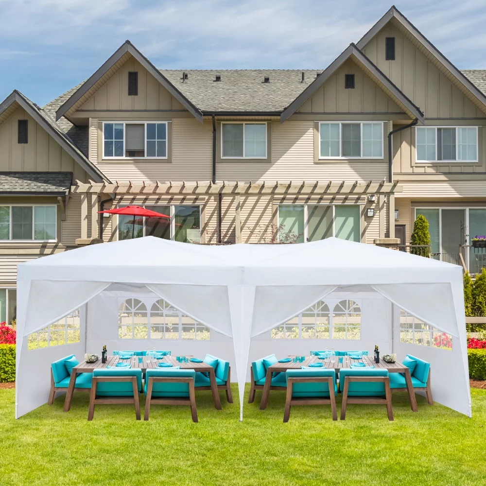 Ktaxon 10'x 20' EZ POP UP Party Tent Wedding Gazebo Canopy Marquee  SideWalls White