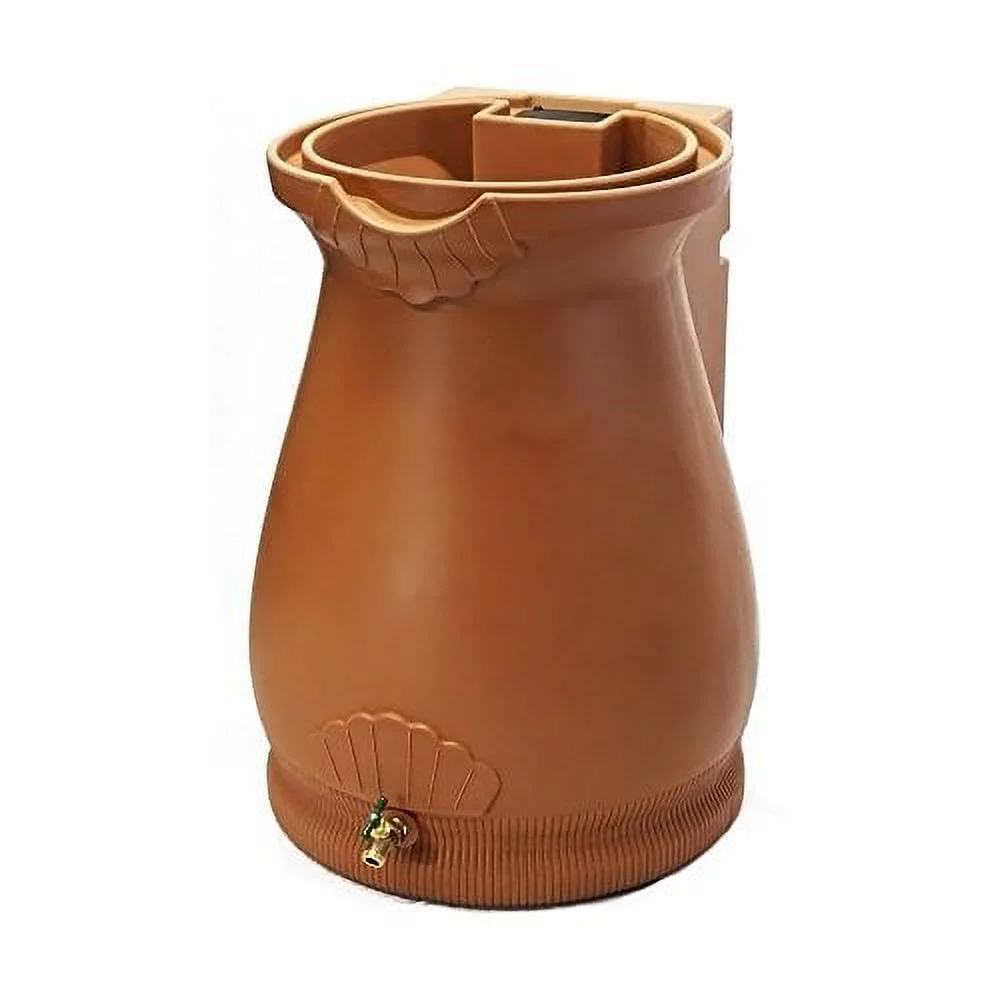 Good Ideas Rain Wizard Urn 65-Gallon Rain Barrel, Terra Cotta