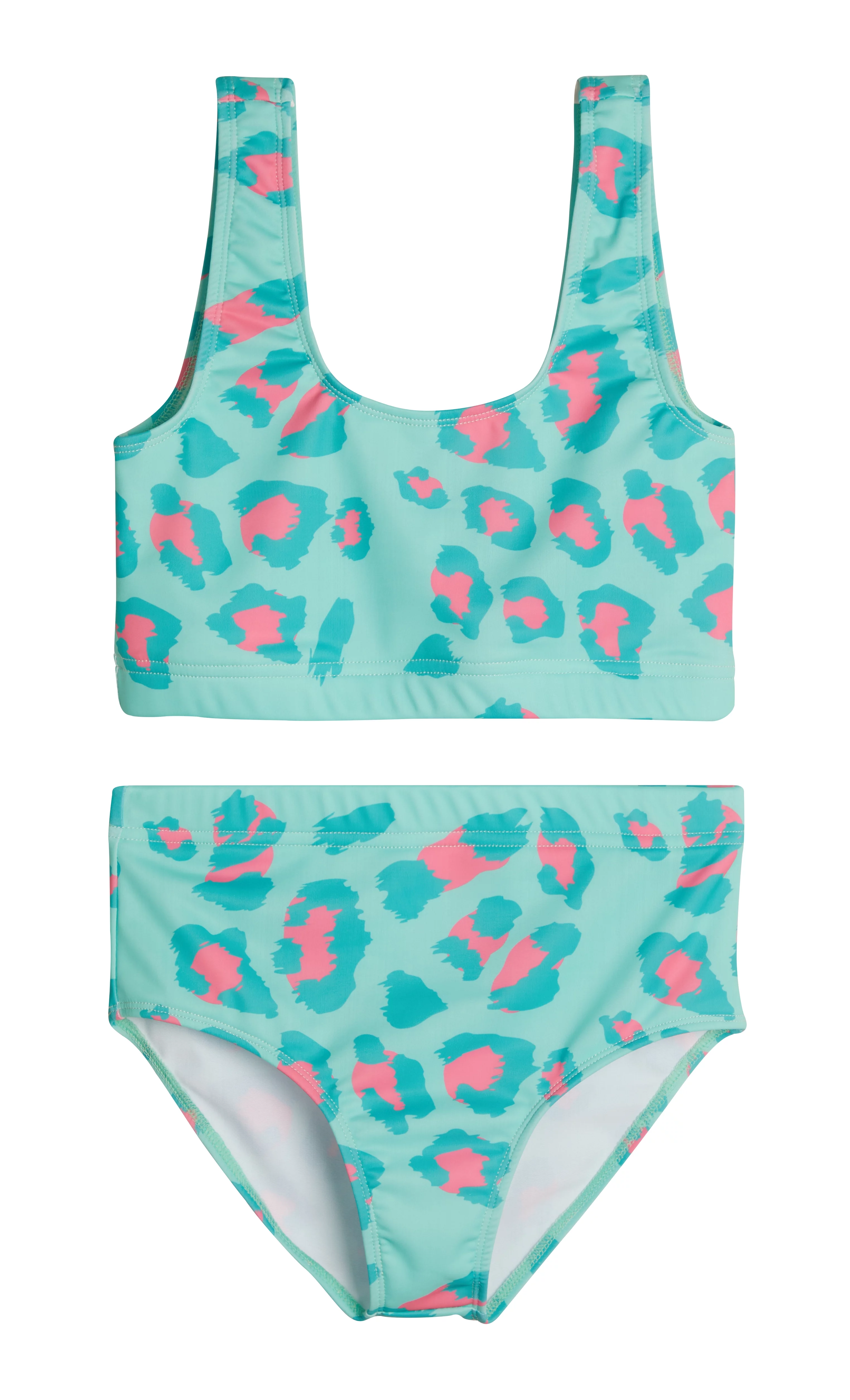 Real Essentials 3 Pack: Girl's 2-Piece Beach Sport Bikini Swimsuit - Swimwear for Girls UPF 50+