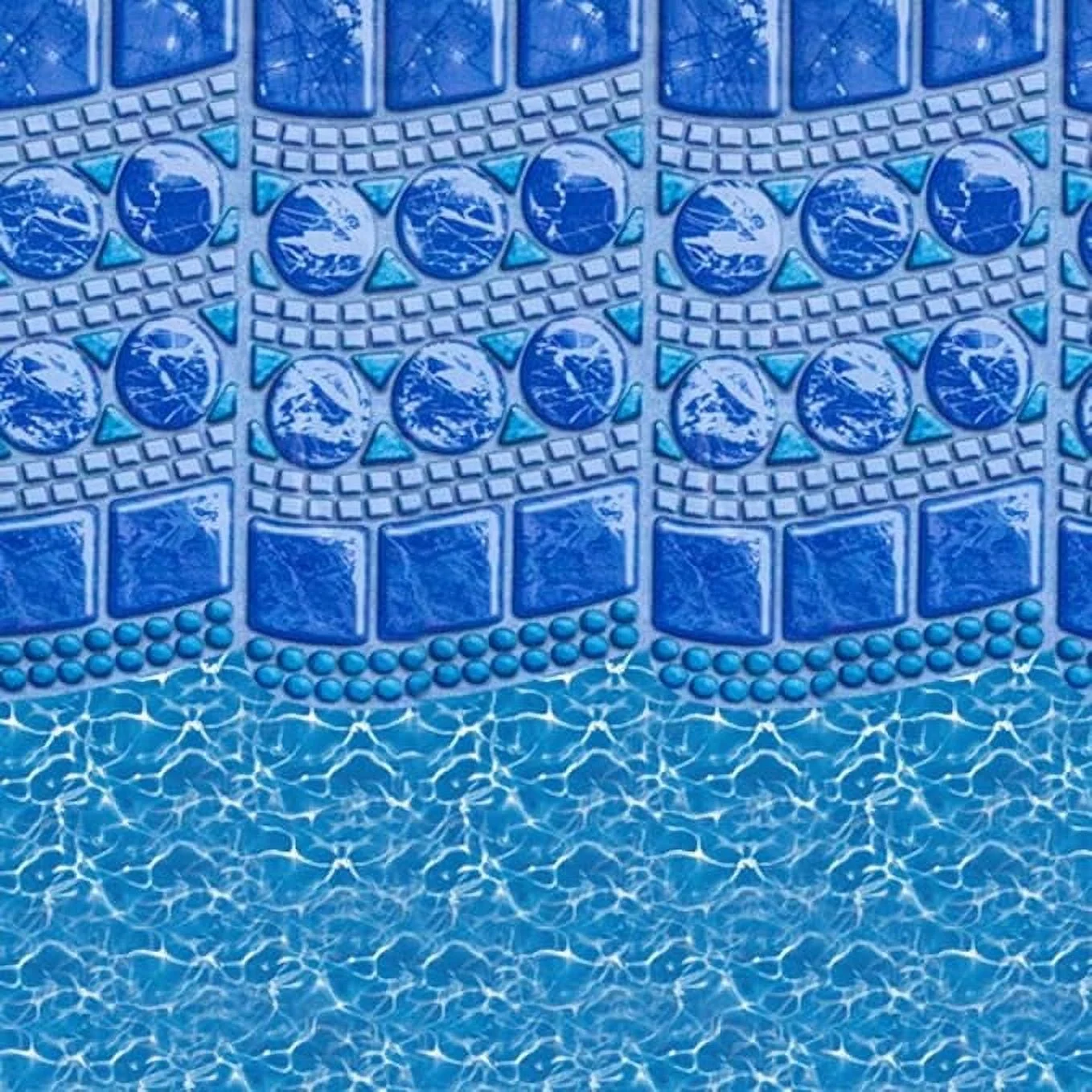 SmartLine 18' x 33' Oval Overlap Liner | 48-to-52-Inch Wall Height | 25 Gauge Virgin Vinyl | Swirl Tile