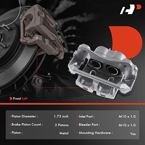 A-Premium Disc Brake Caliper Assembly with Bracket Compatible with Select Acura and Honda Models - TL 2009-2014, TLX 2015-2020, Ridgeline 2006-2014, L4 2.4L, V6 3.5L, V6 3.7L - Front Left Driver Side