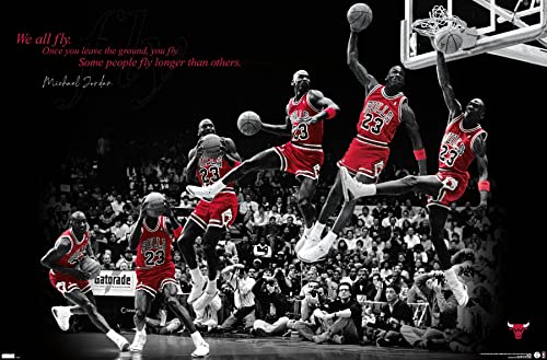Trends International Michael Jordan - Fly Wall Poster, 22.375