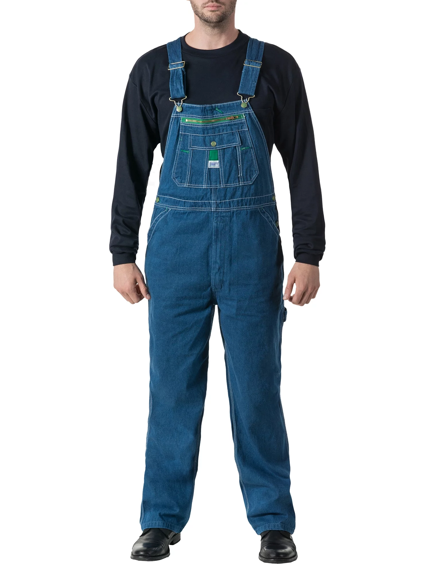 Liberty Men's and Big Men's 100% Cotton Stonewashed Denim Bib Overall