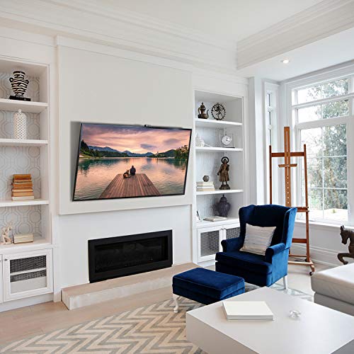 PERLESMITH Tilting TV Wall Mount Bracket Low Profile for Most 23-60 inch LED LCD OLED, Plasma Flat Screen TVs with VESA 400x400mm Weight up to 115lbs, Fits 16