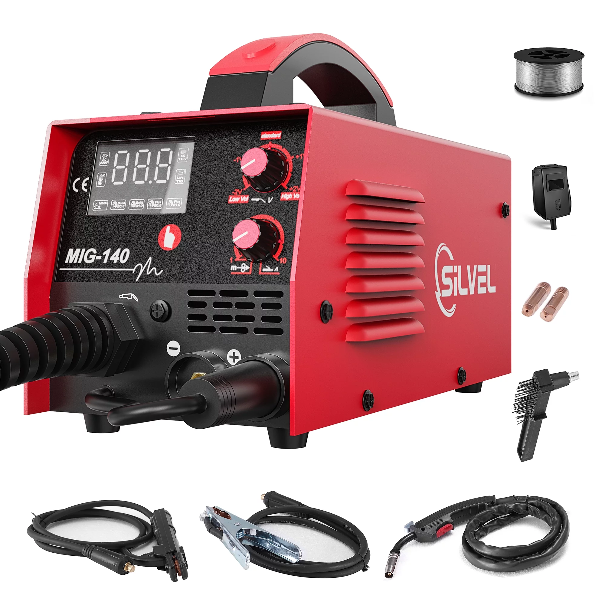SILVEL Brand New MIG Welder 110V, 3 in 1 140A MIG/Arc/Lift TIG Welding Machine