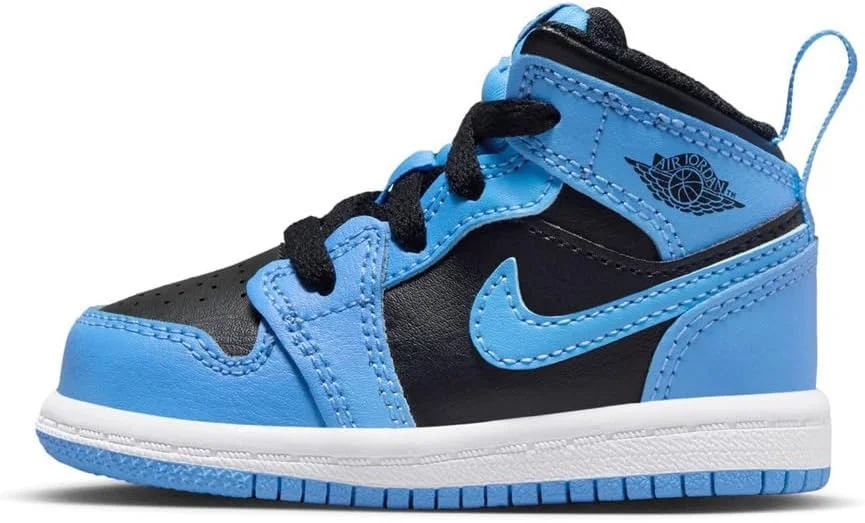 Toddler's Jordan 1 Mid University Blue/Black-White (DQ8425 401) - 4