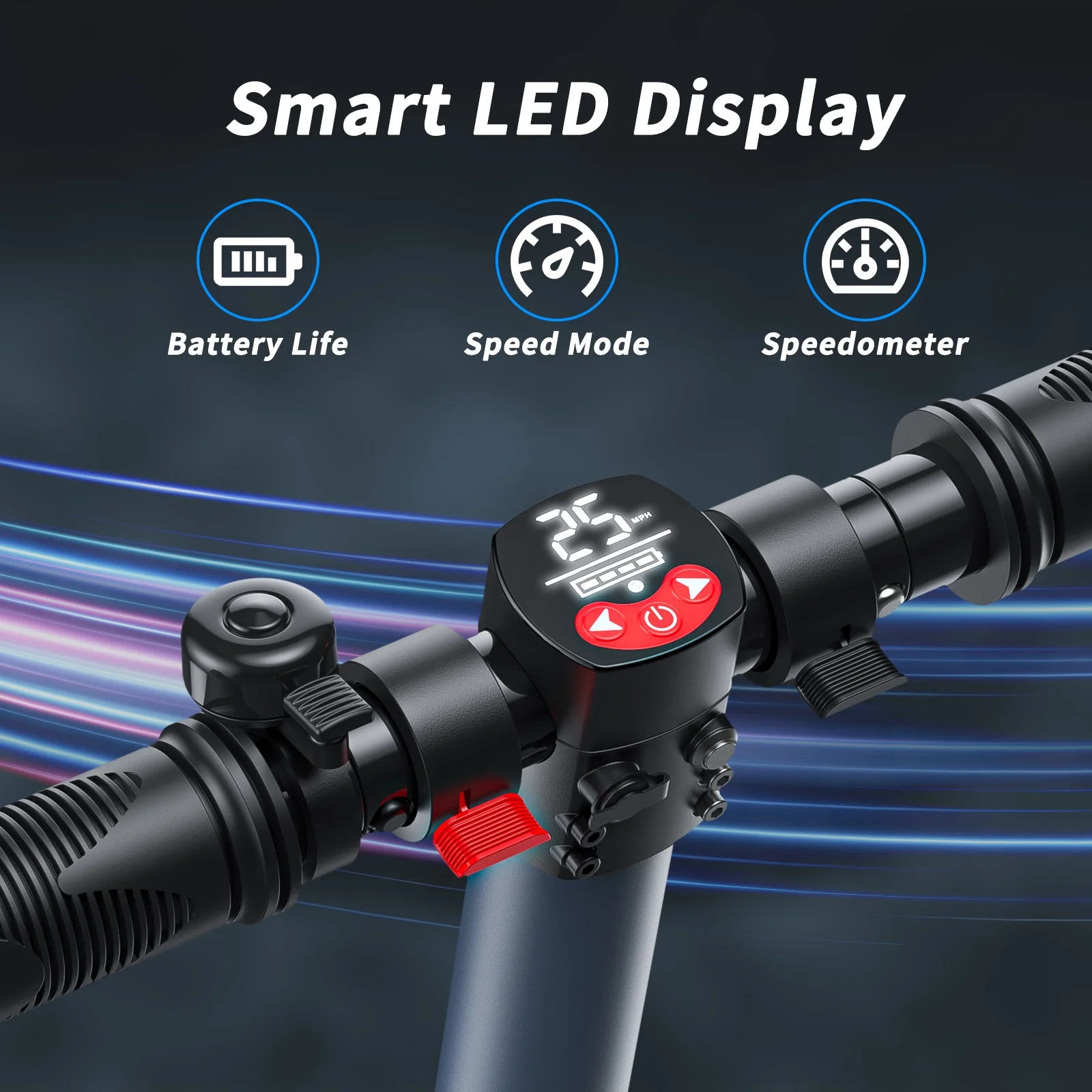 250W Lightweight Commuter Electric Scooter, 15.5 mph & 20 Miles Range, Foldable Kick Scooters for Adult, Blue