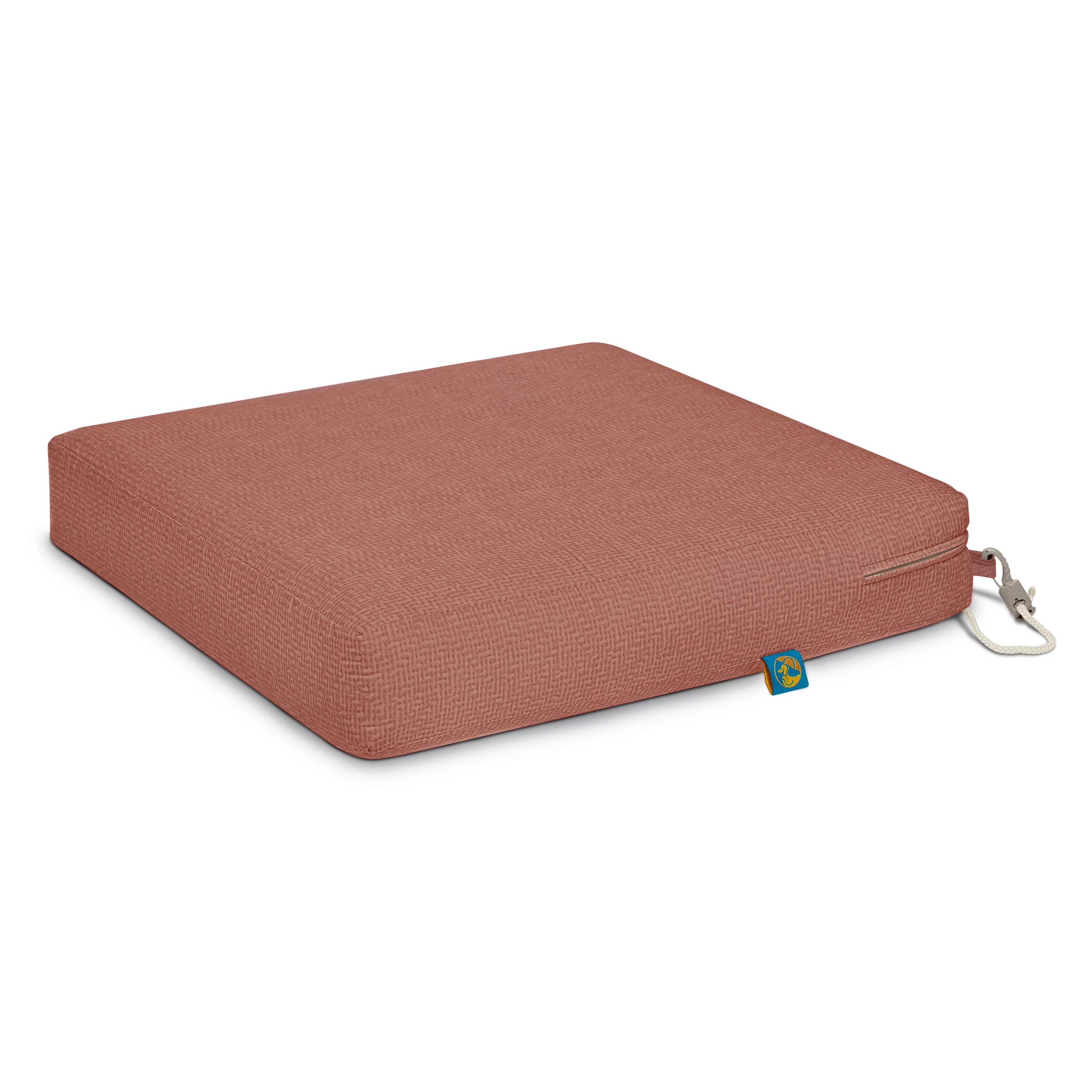 Duck Covers Weekend Water-Resistant Outdoor Dining Seat Cushion, 19 x 19 x 3 inch, Cedarwood