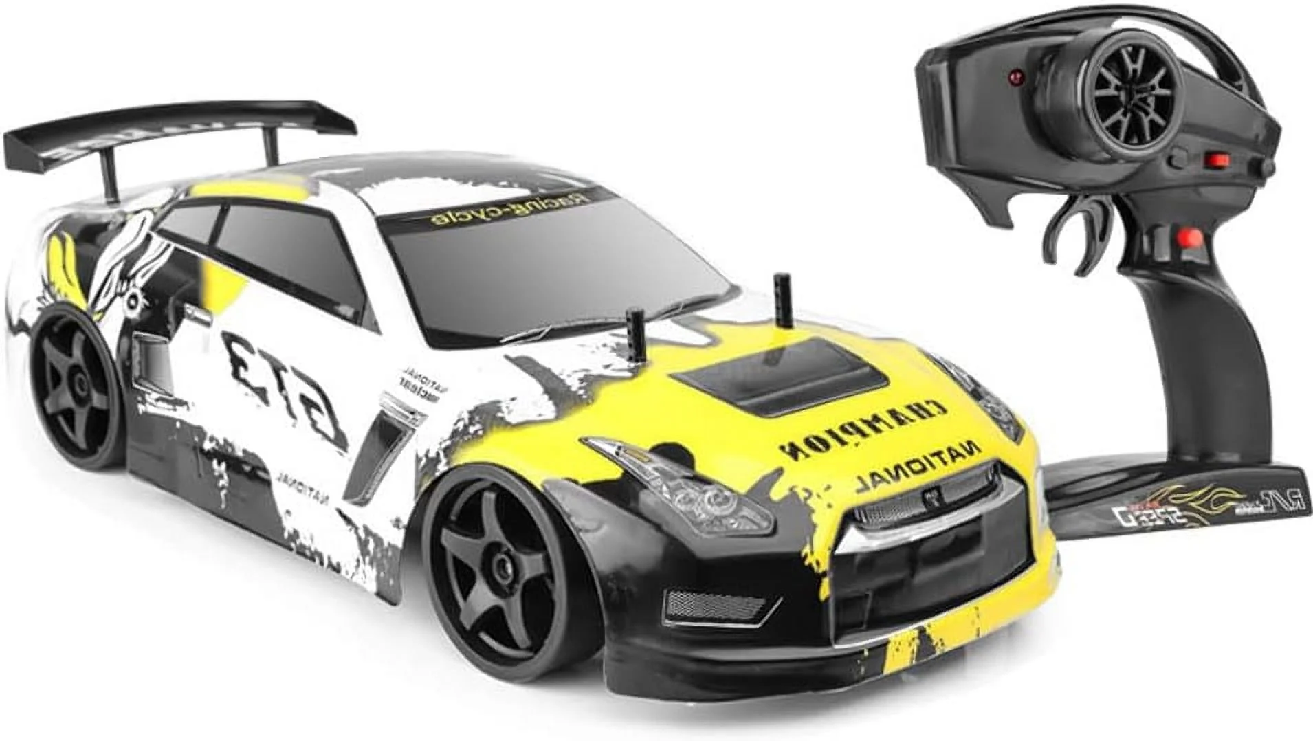 Cheefull 70km/H Fast Drift Remote Control Car, 1:10 Scale Electric Remote Control Racing Car with 2 Batteries, 4WD Remote Control Racing Car, Christmas Birthday Toy Gifts for Boys and Girls