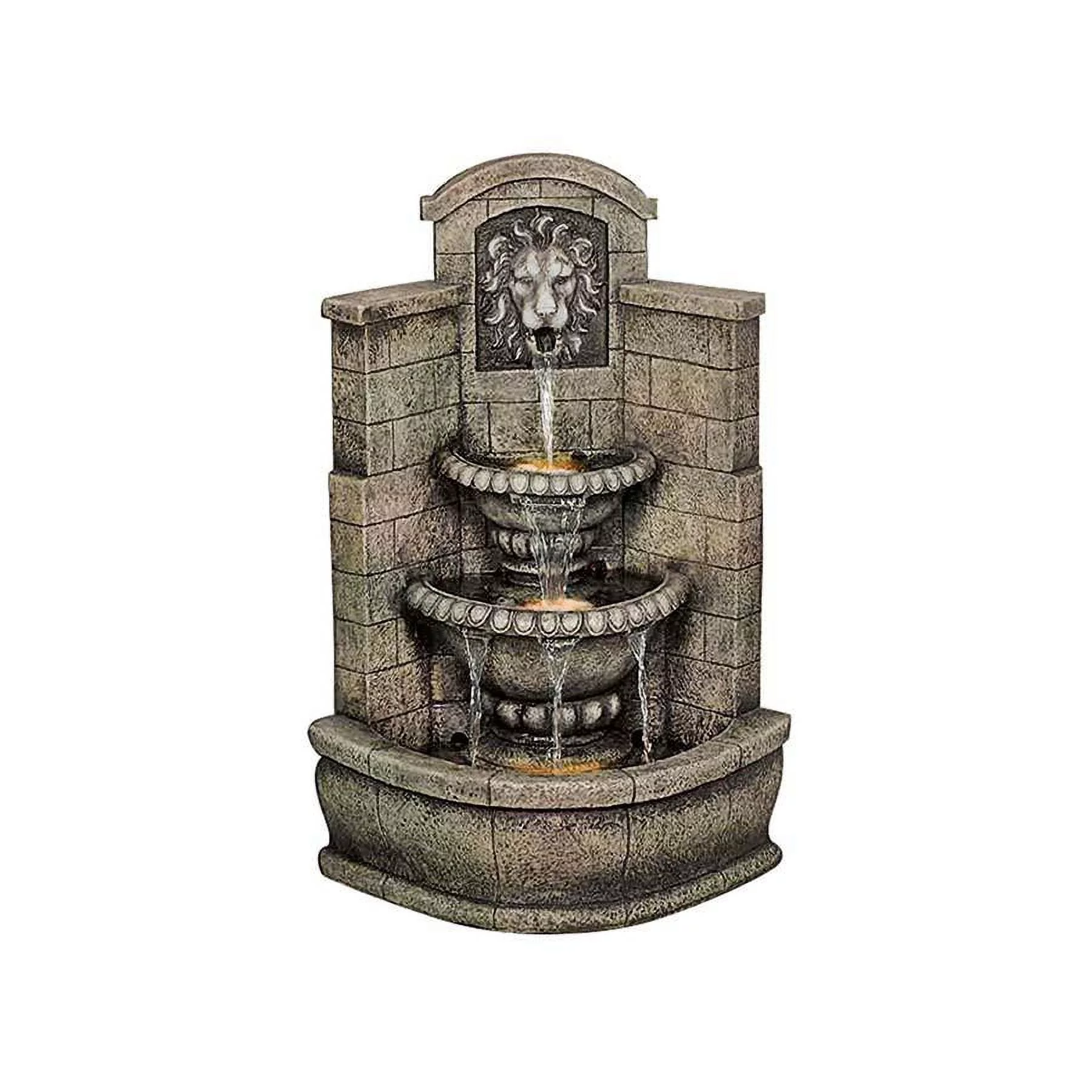 Saint Remy 3 Tier Lion Fountain