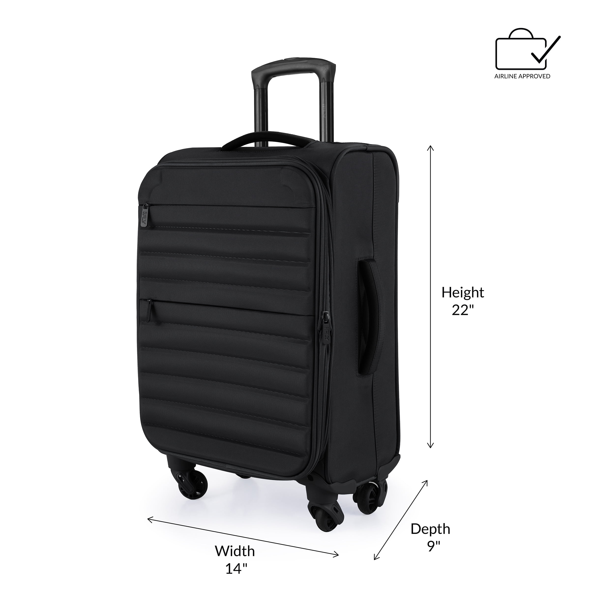 iFLY Softside Fibertech 3-Piece Luggage Set, 20