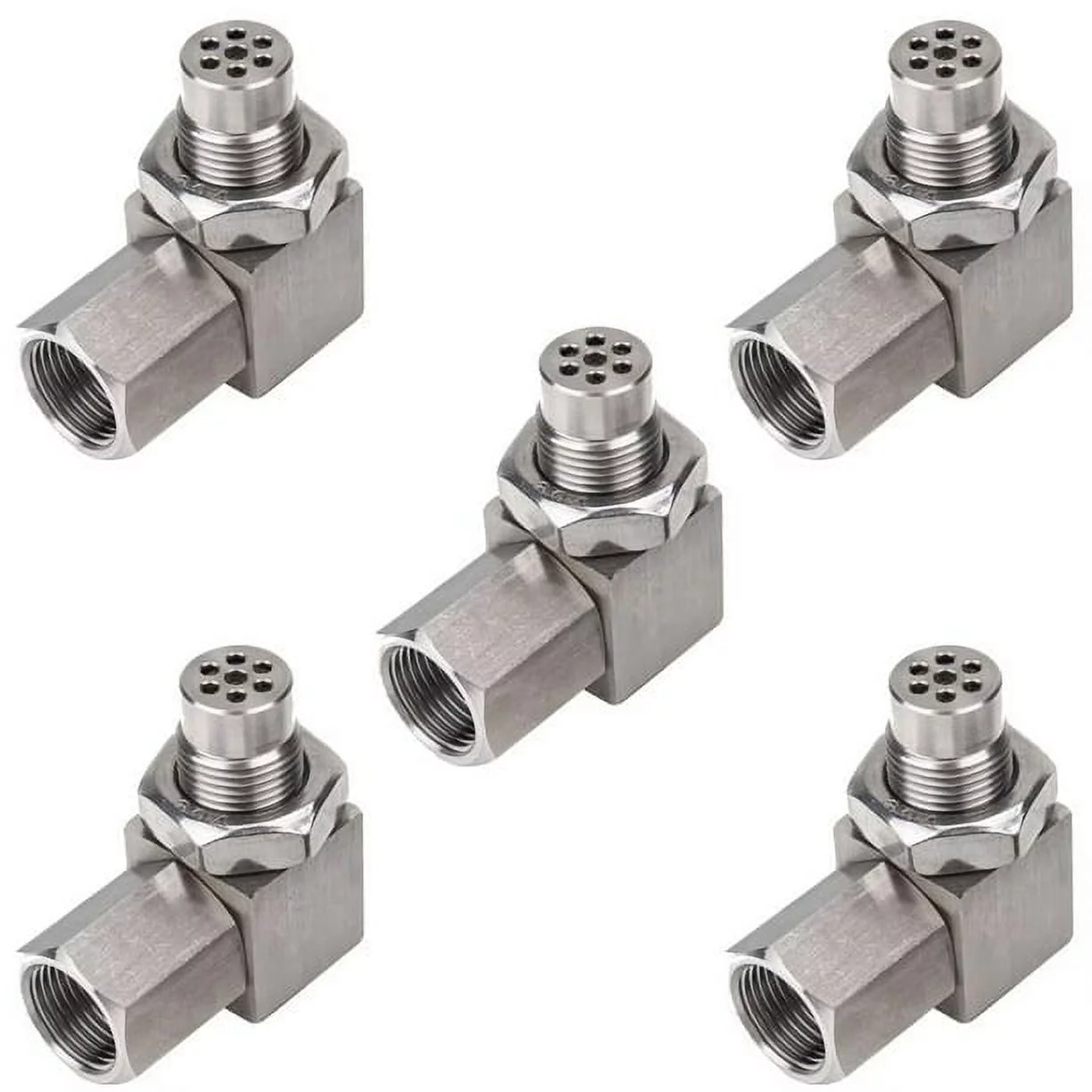 CHGRNLF 90-Degree 02 Sensor Adapter, 5 Pcs M18x1.5 Mounting Fittings Accessories-304 Stainless Steel