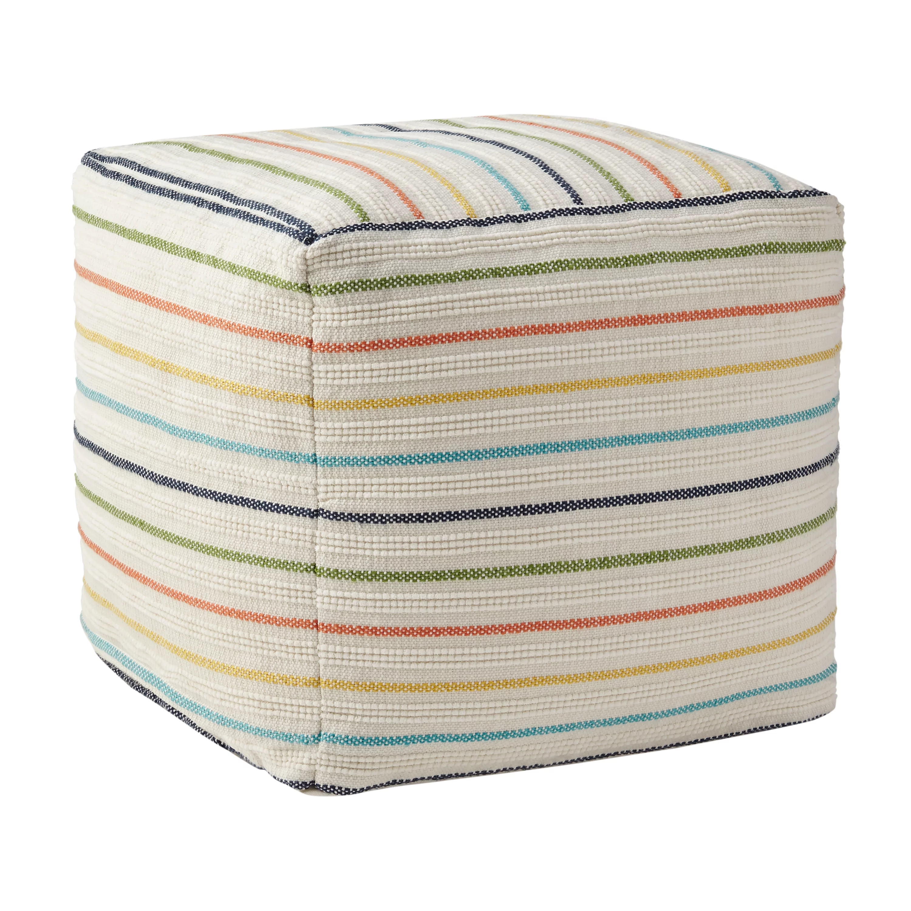 Better Homes & Gardens Stripe Outdoor Pouf, 16