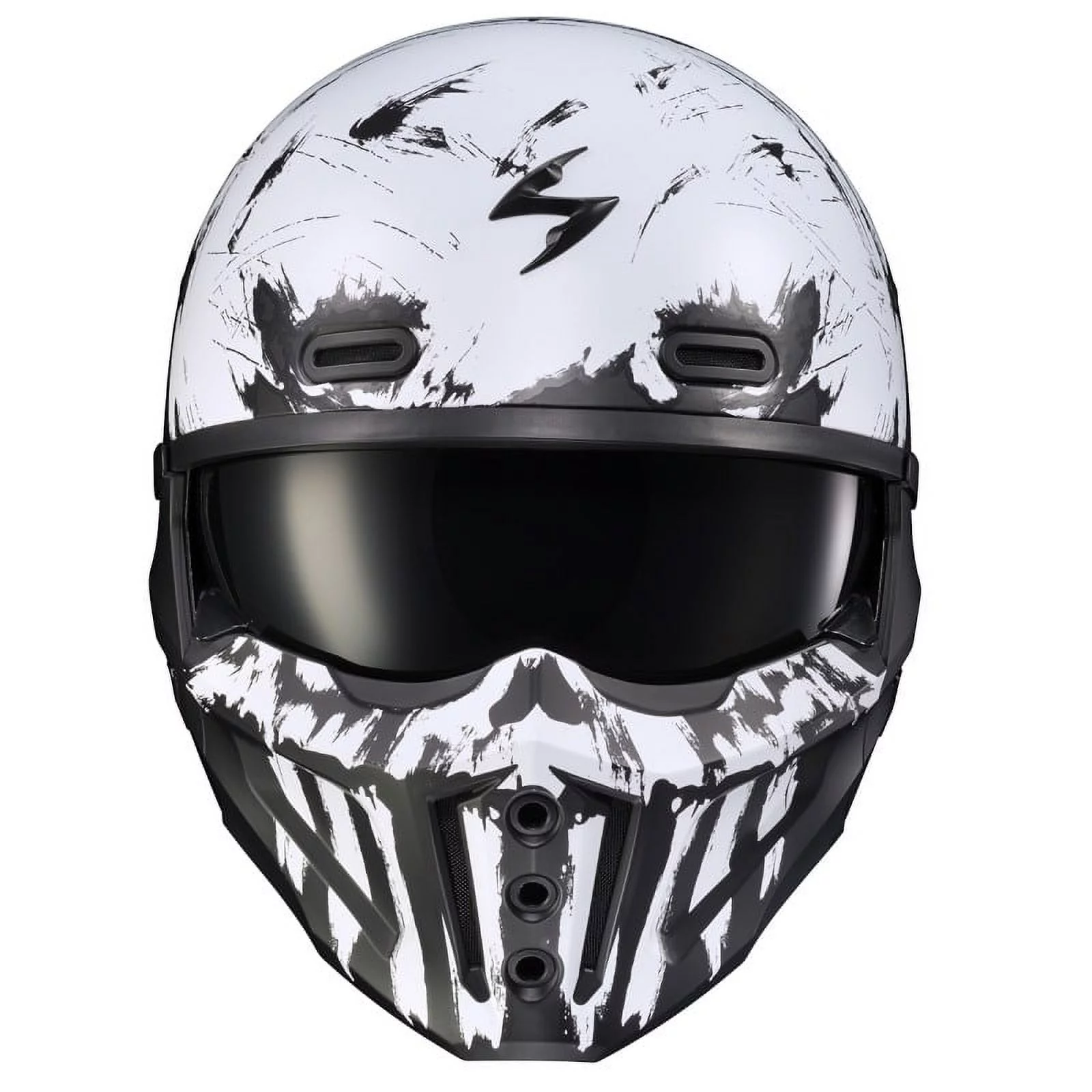 Scorpion Covert X Marauder Open Face Motorcycle Helmet Black/White XL