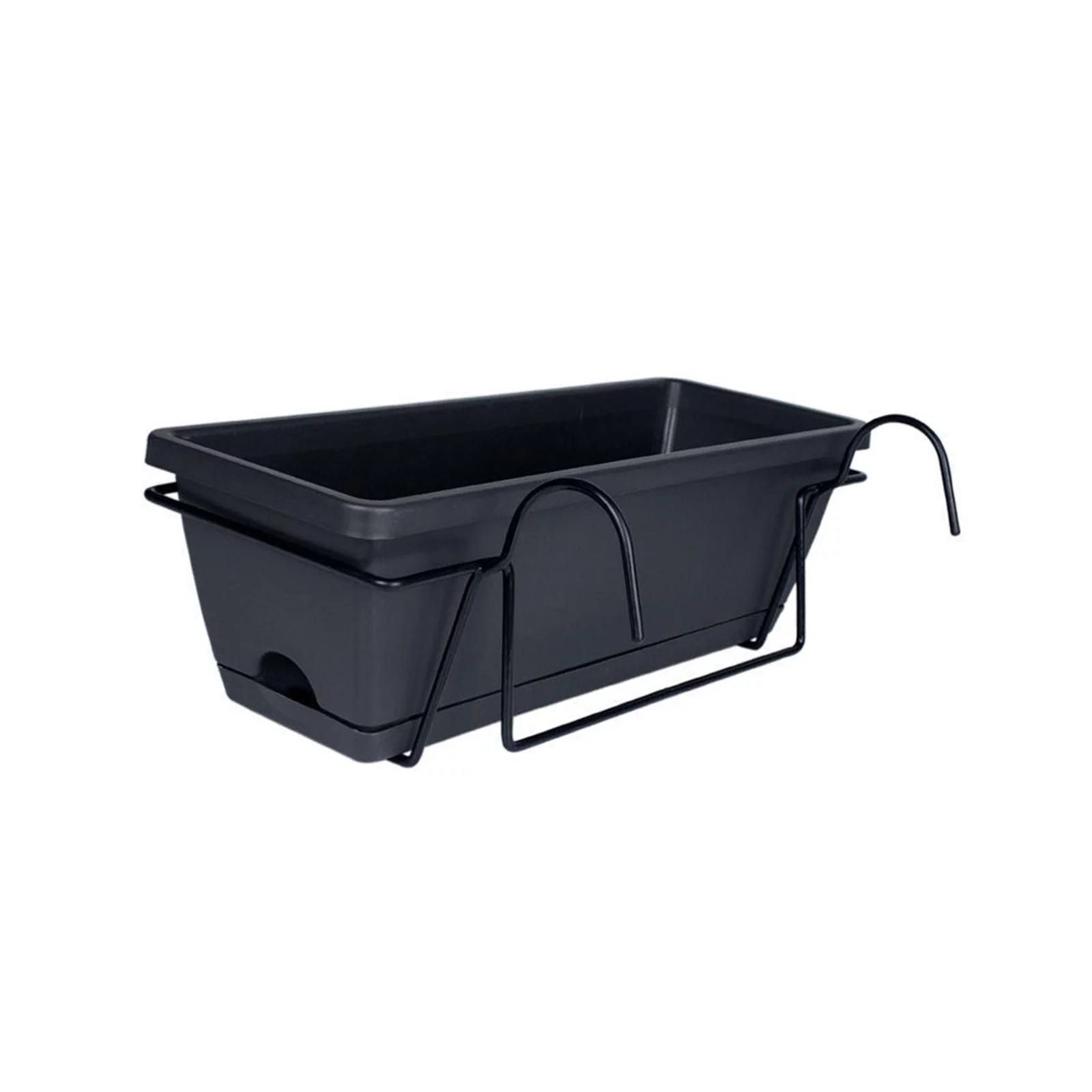 Balcony Railing Planter Hanging Planter Deck Plant Holder Window Planter Grey