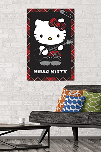 Trends International Hello Kitty: 22 Punk Red Wall Poster, 22.37