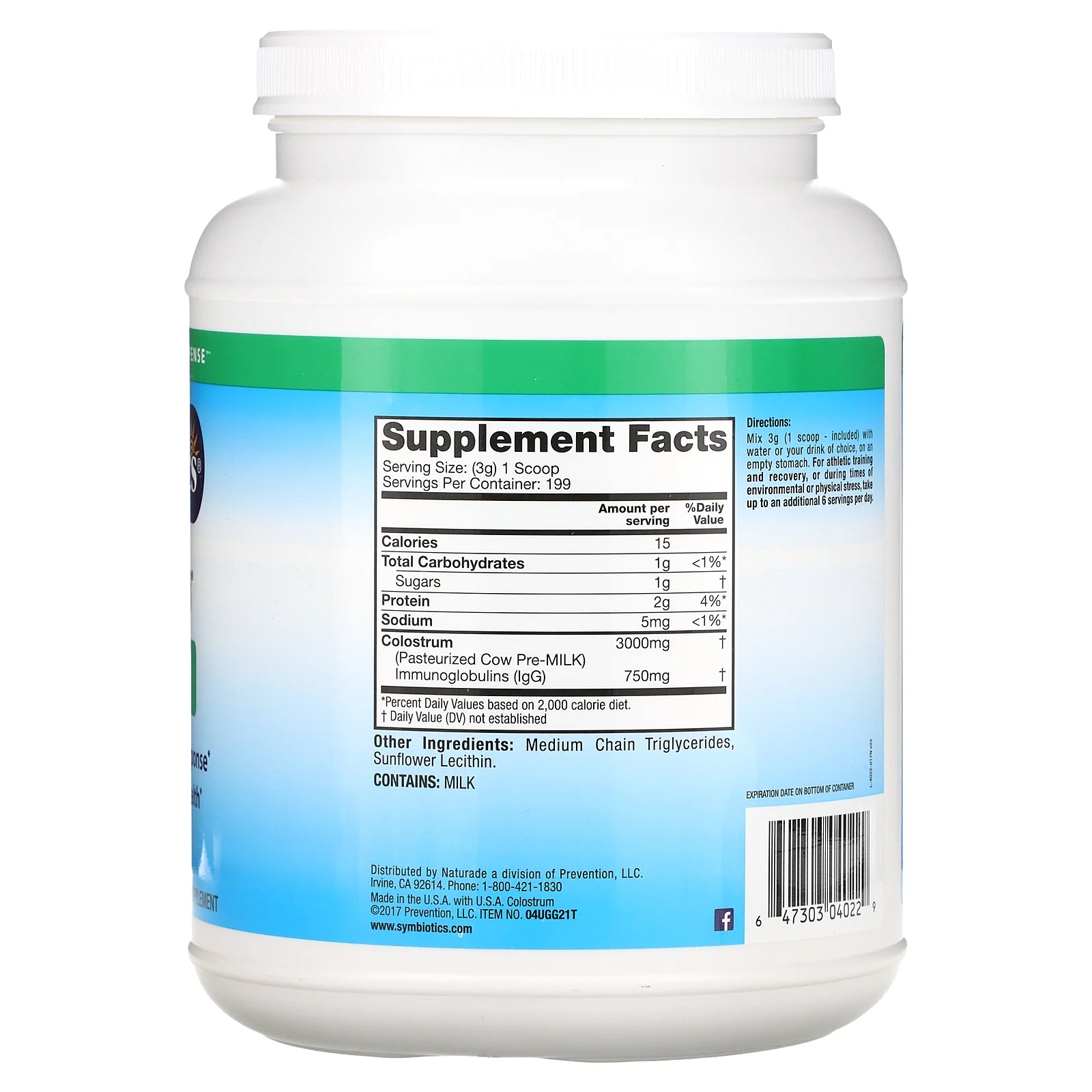 Symbiotics Colostrum Plus Powder, 21oz