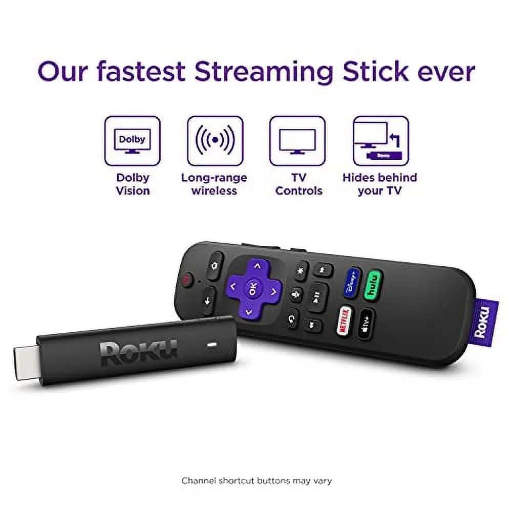 Roku Streaming Stick 4K 2021 | Streaming Device 4K/HDR/Dolby Vision with Roku Voice Remote and TV Controls
