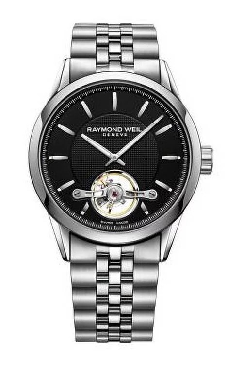 Raymond Weil Freelancer Open Balance Wheel Stick Stainless Steel Automatic Watch