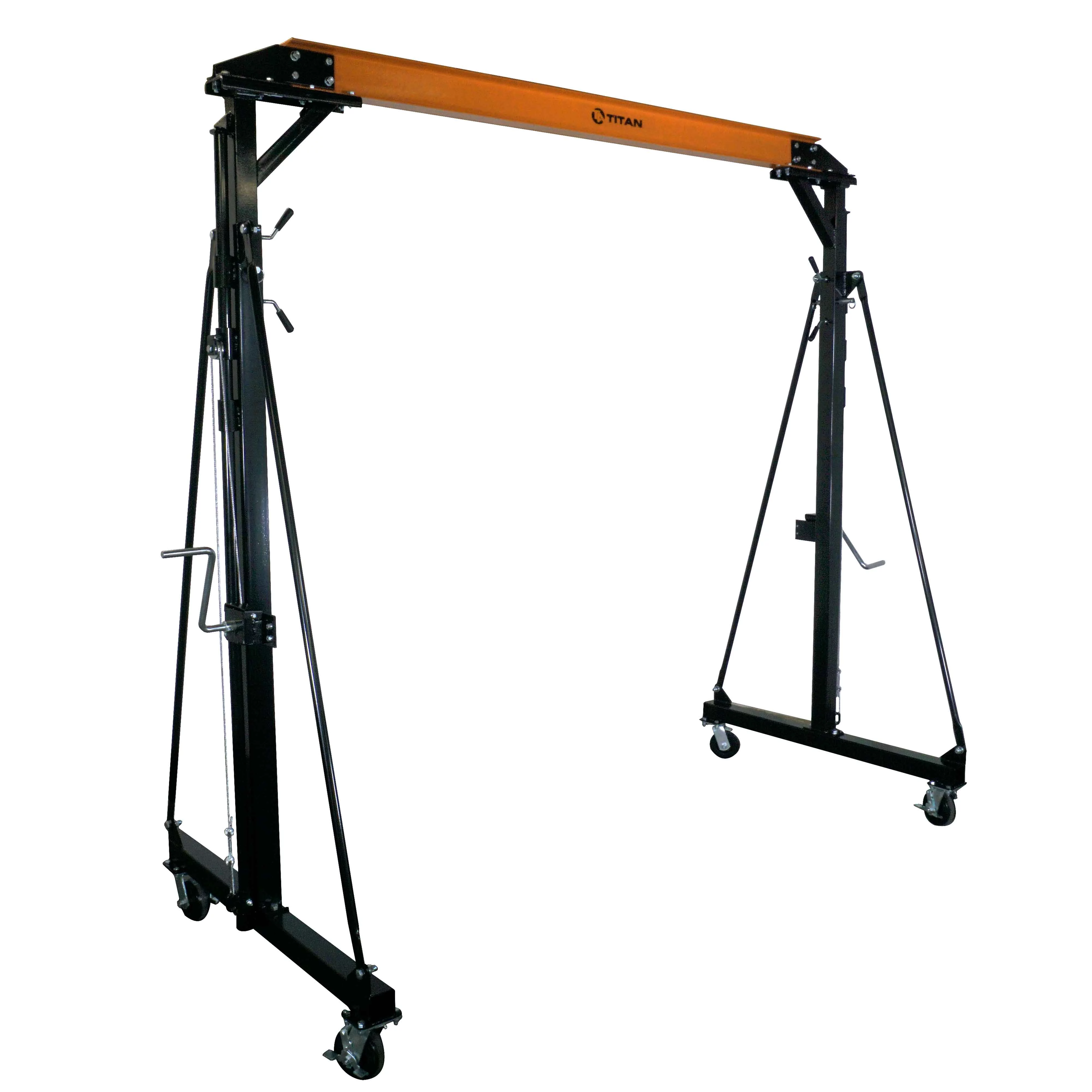 Titan Attachments 1 Ton Telescoping Gantry Crane, Portable Shop Lift Hoist, Frame Only, Rated 2,000 LB