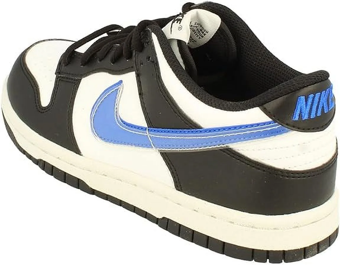 Big Kid's Nike Dunk Low NN Black/Black-Hyper Royal (FD0689 001) - 5
