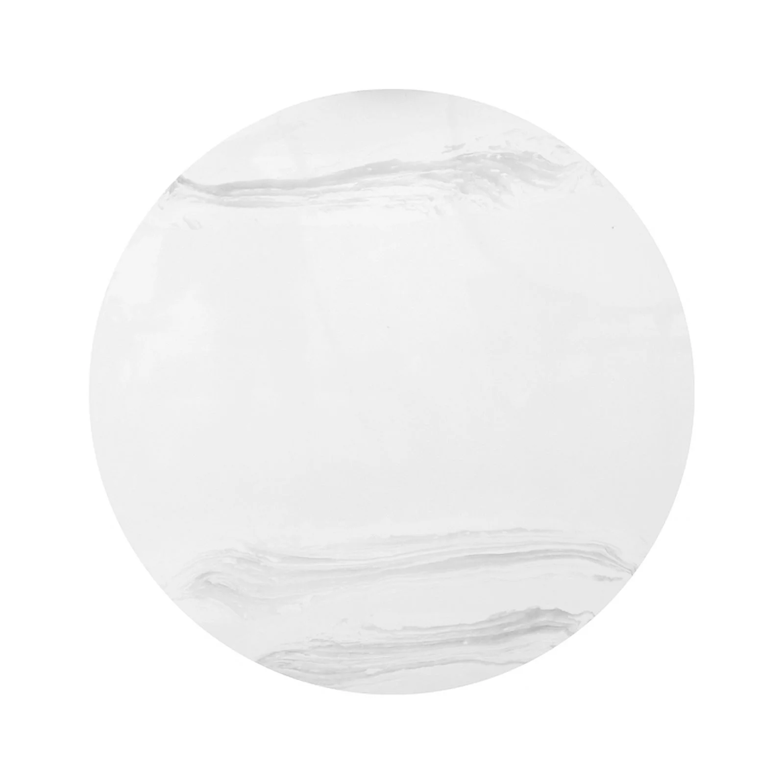 Pemberly Row Mid-Century Wood/Faux Marble Dining Table in White/Natural