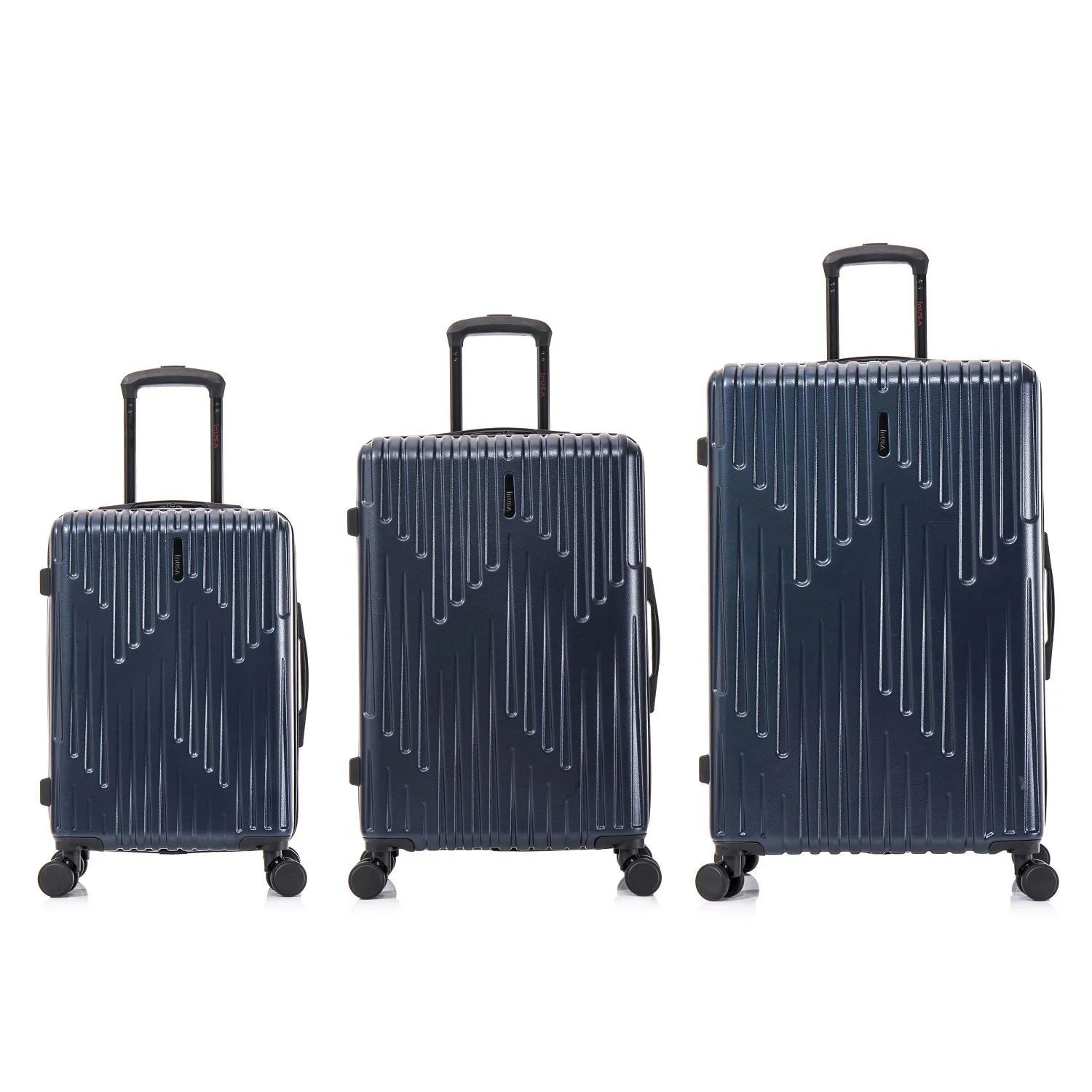 InUSA DRIP 3-Piece Hardside Luggage Sets with Spinner Wheels, Handle and Trolley, (20