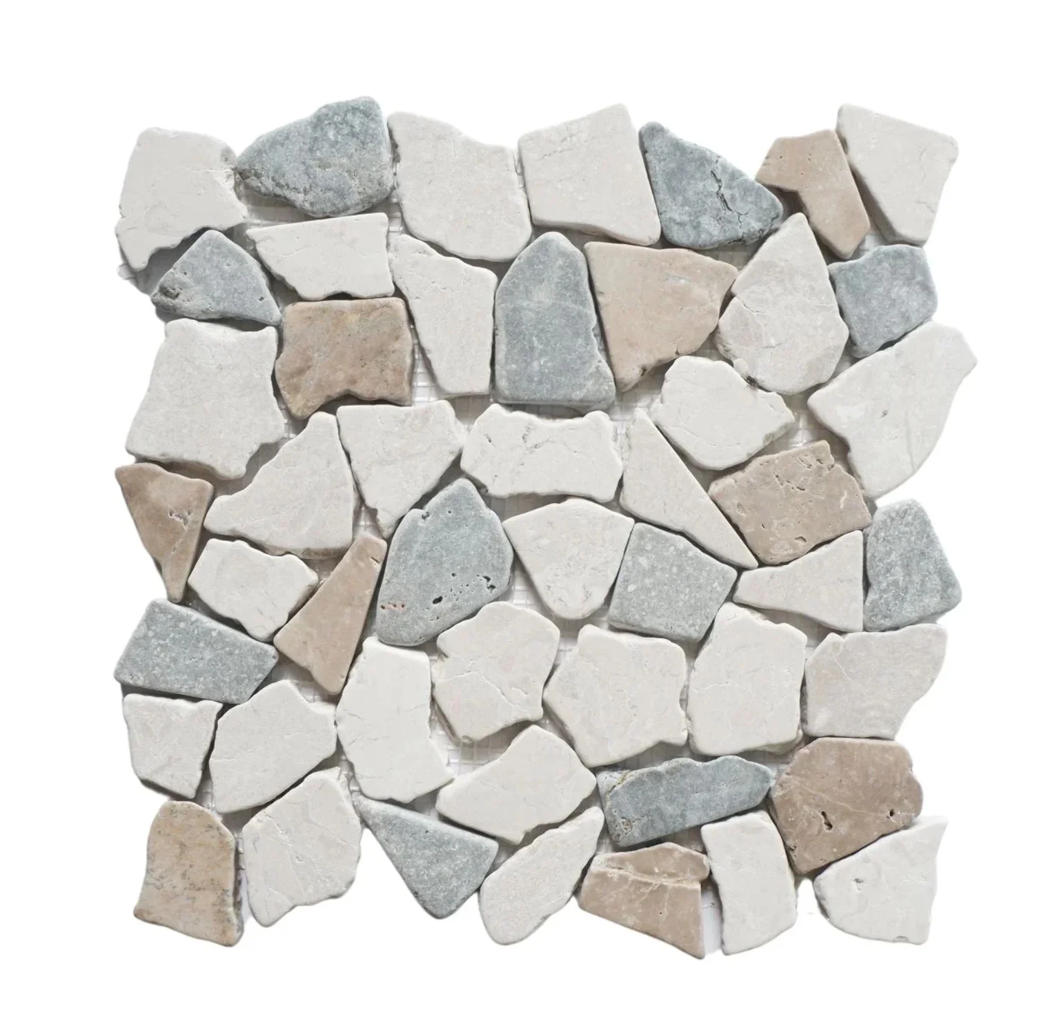 Sea Sand Random Mosaic Wall & Floor Tile for Kitchen, Shower, Bathroom Floors, and Outdoor Areas (11.4