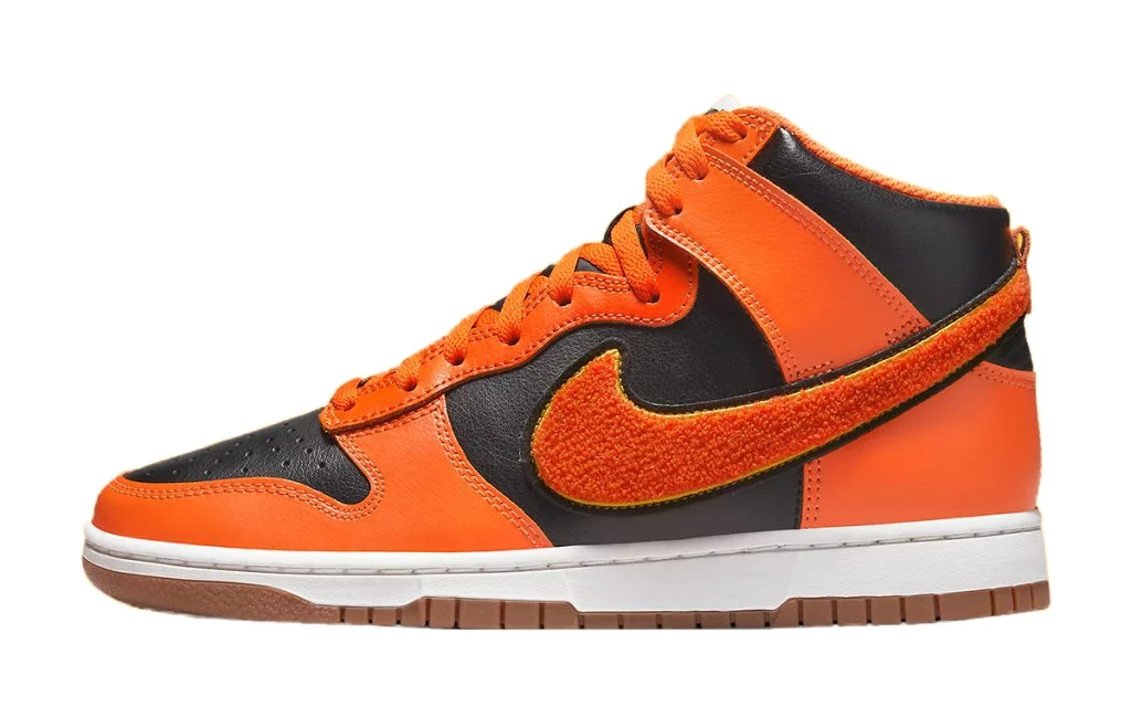 Nike Dunk High DR8805-002 Men's Black Safety Orange Basketball Shoes HHH15 (10)
