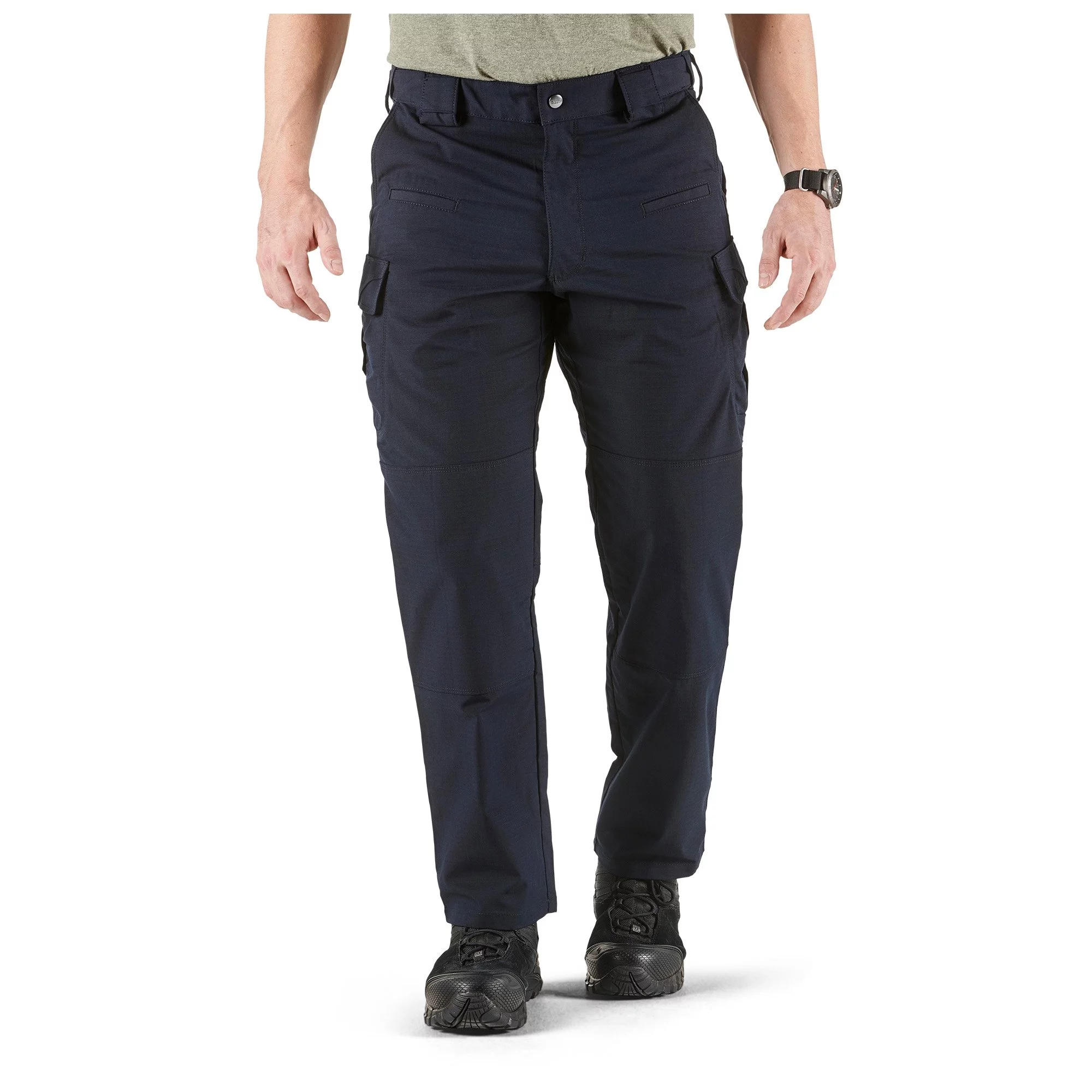 5.11 Work Gear Men's Stryke Pants, Adjustable Waistband, Stretchable Flex-Tac Fabric, Dark Navy, 34W x 32L, Style 74369