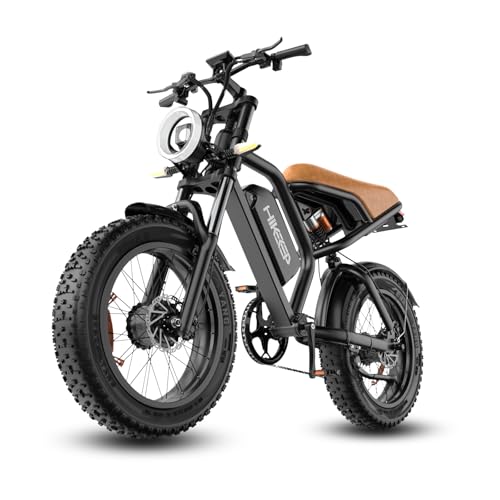 Electric Bike for Adults - K6 20 x 4 Inch Fat Tire, 750W/Peak 1500W Motor, 48V15AH Detachable Battery, 4 Riding Modes Electric Dirt Bike, 7 Speed Electric Motorcycle,20MPH UL 2849 Certified