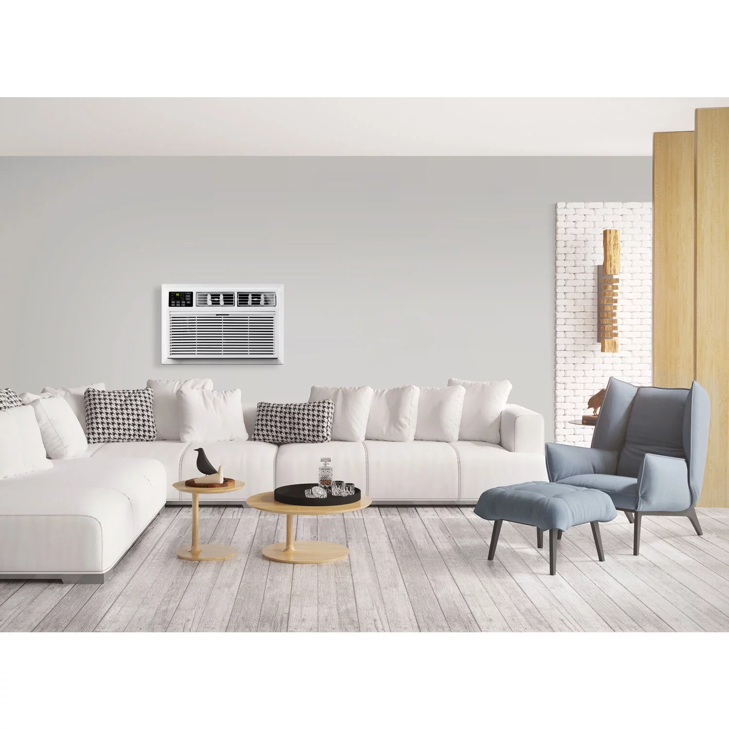 Whirlpool 12,000 BTU 230-Volt Through-the-Wall Air Conditioner, Dehumidifier | AC for Rooms up to 550 Sq.Ft | Remote Control | Digital Display | 24H Timer | WHAT122-2AW