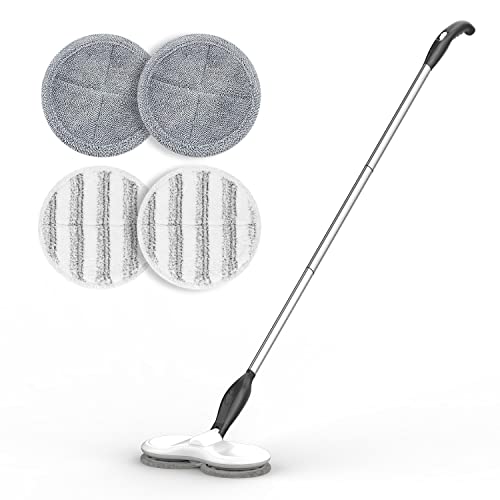 Electric Mop for Floor Cleaning, As Seen On TV, Cordless Spin Mopper Motorised Electric Mops for Hardwood Tile Laminate Floor Daily Light Cleaning (No Water Tank)