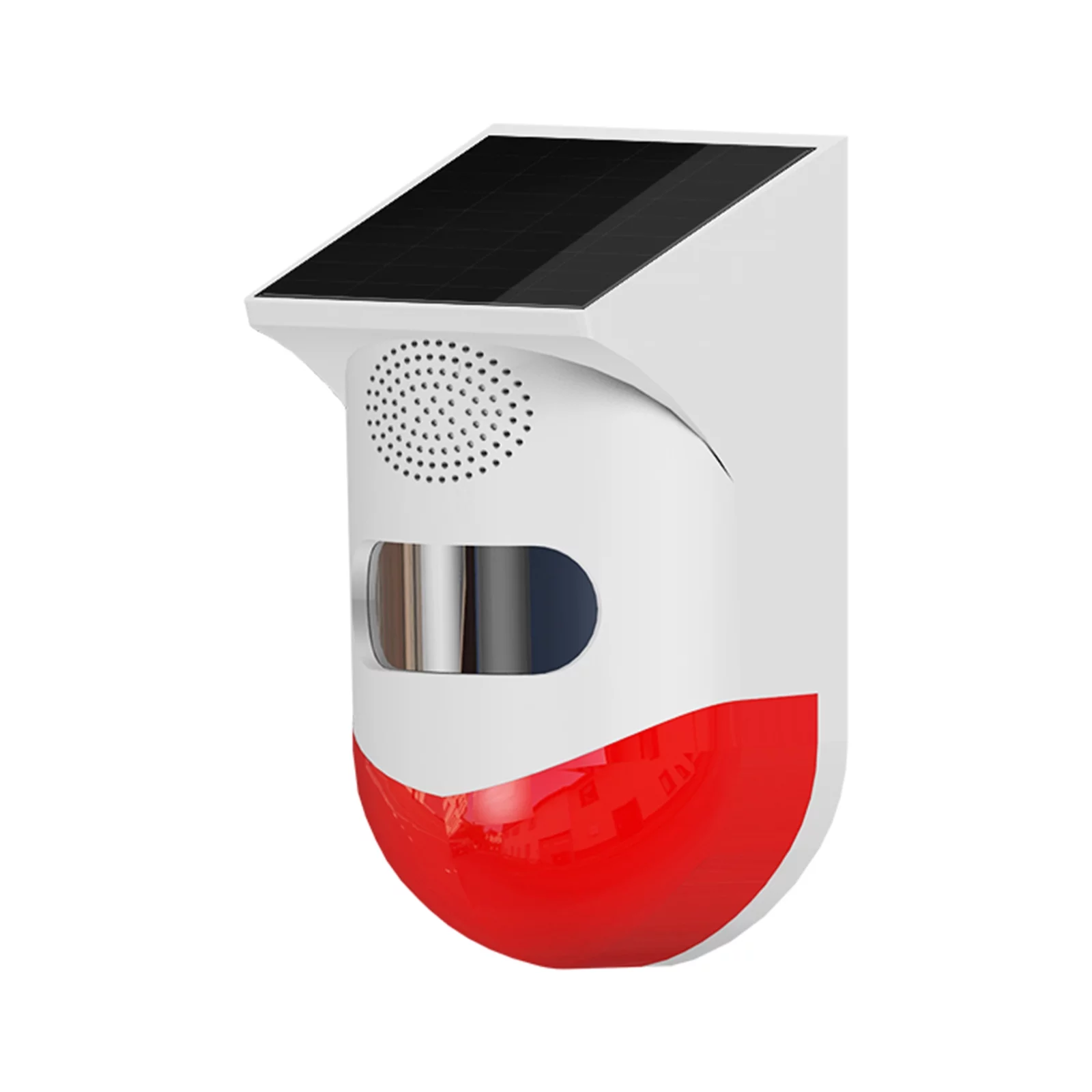 OWSOO Solar Powered Wireless Independent Infrared Motion Sensor Detector Strobe Siren 120dB Alarm Waterproof PIR Sensor