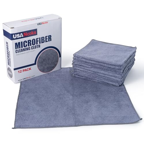 Microfiber Cleaning Cloth Grey - 12 Pcs (12.5