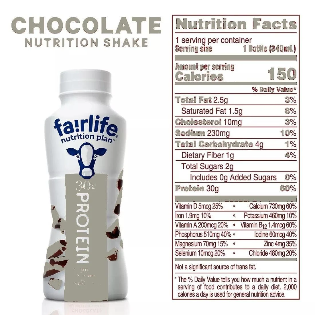 Fairlife Protein Shakes Chocolate Drink Nutrition Plan 11 oz - Pack of 6
