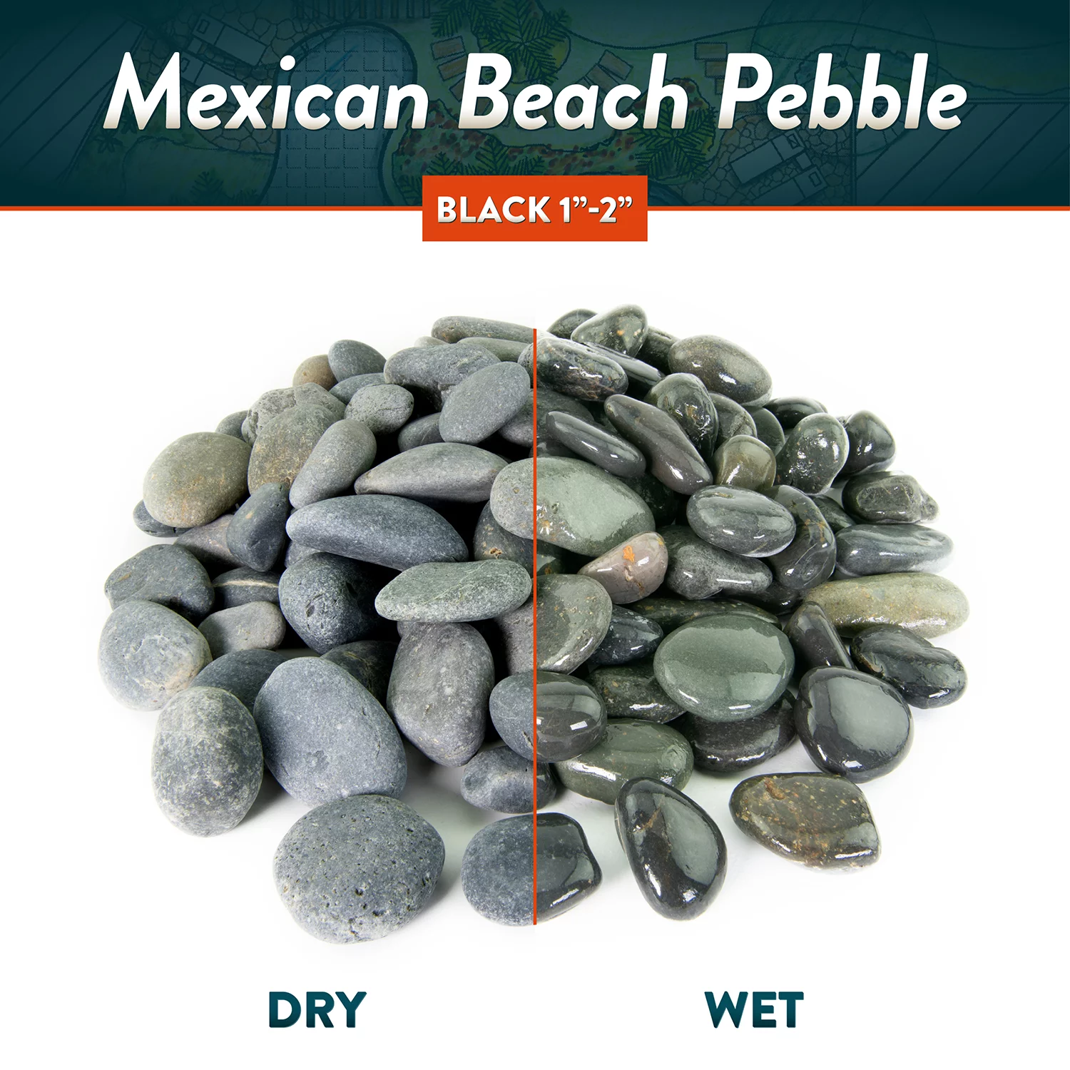Mexican Beach Pebbles, Round River Rock  Landscape Garden Stones 20 pounds