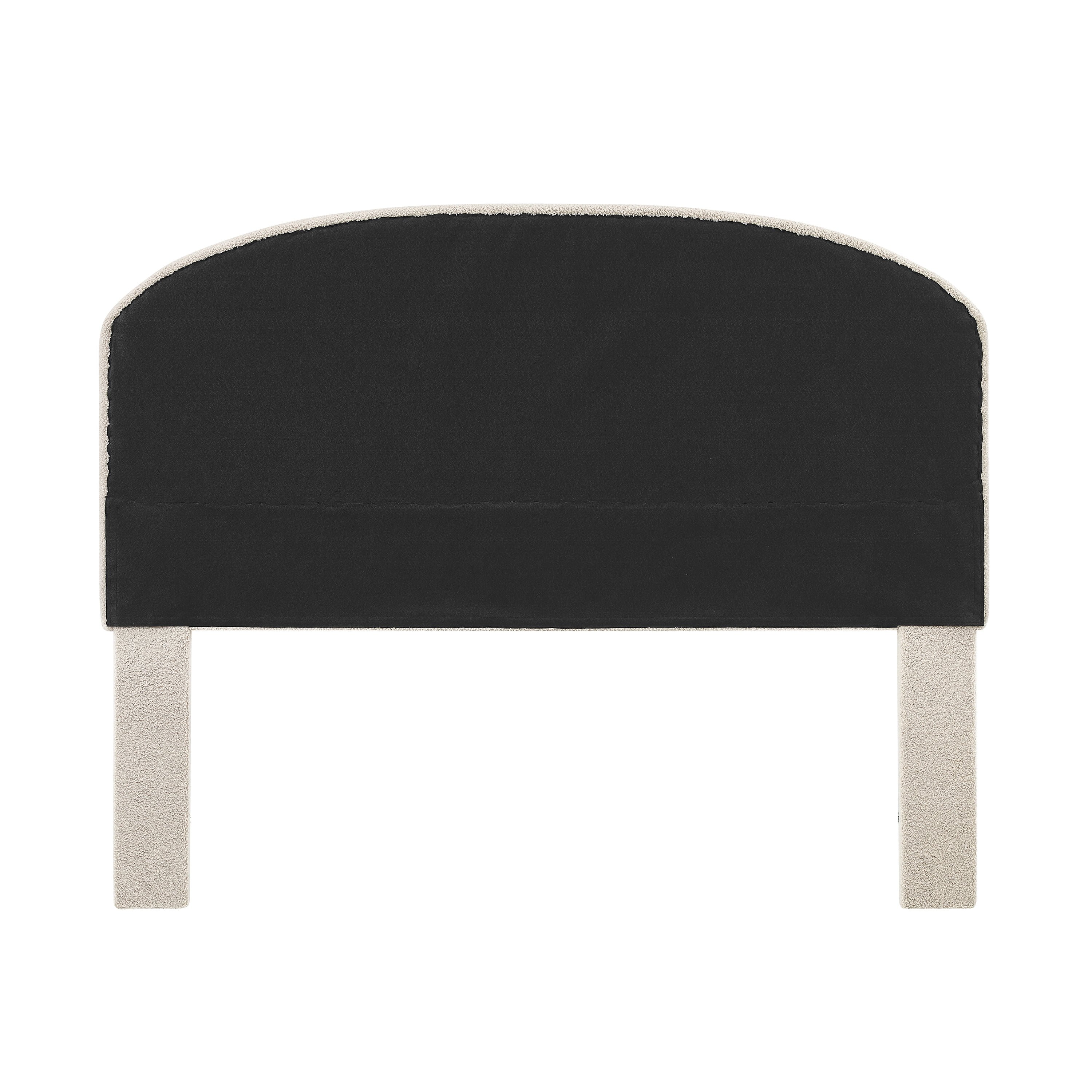 Linon Brassard Rounded Headboard, Full/Queen, Natural Sherpa