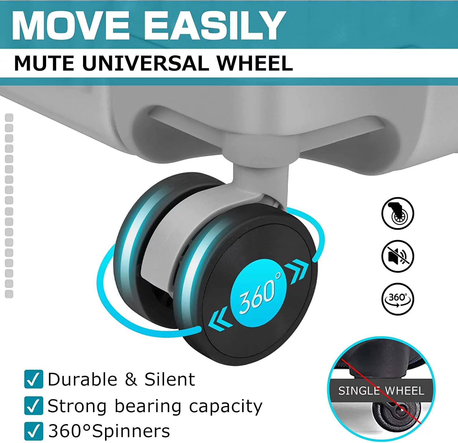 CoolHut Carry On Luggage Aluminium Frame Suitcase Hard Shell TSA Lock No Zipper 20In