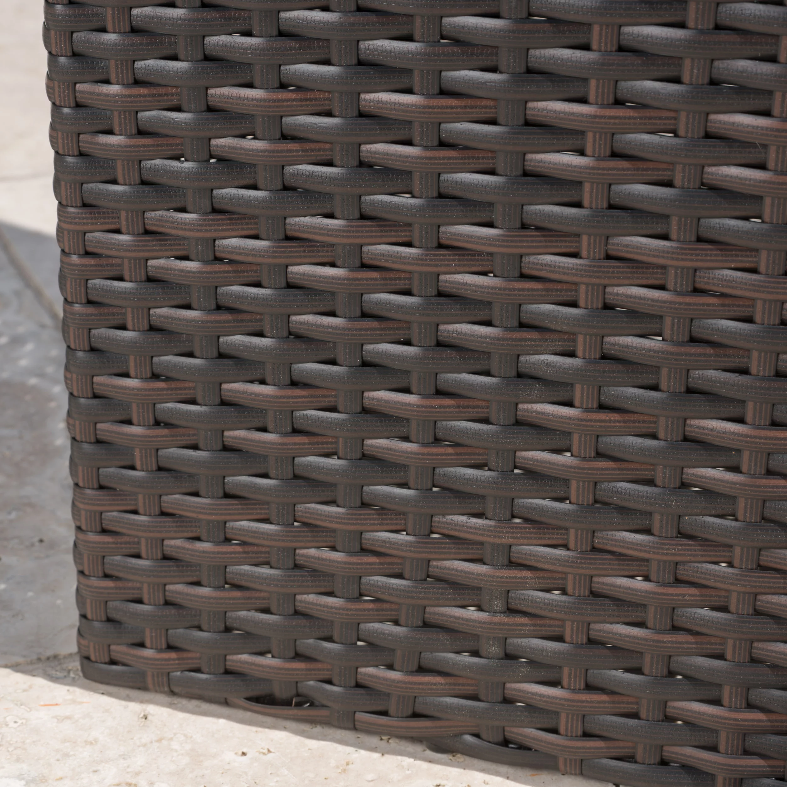 Palmetto Outdoor Wicker Flower Pots, Set of 2, Multibrown