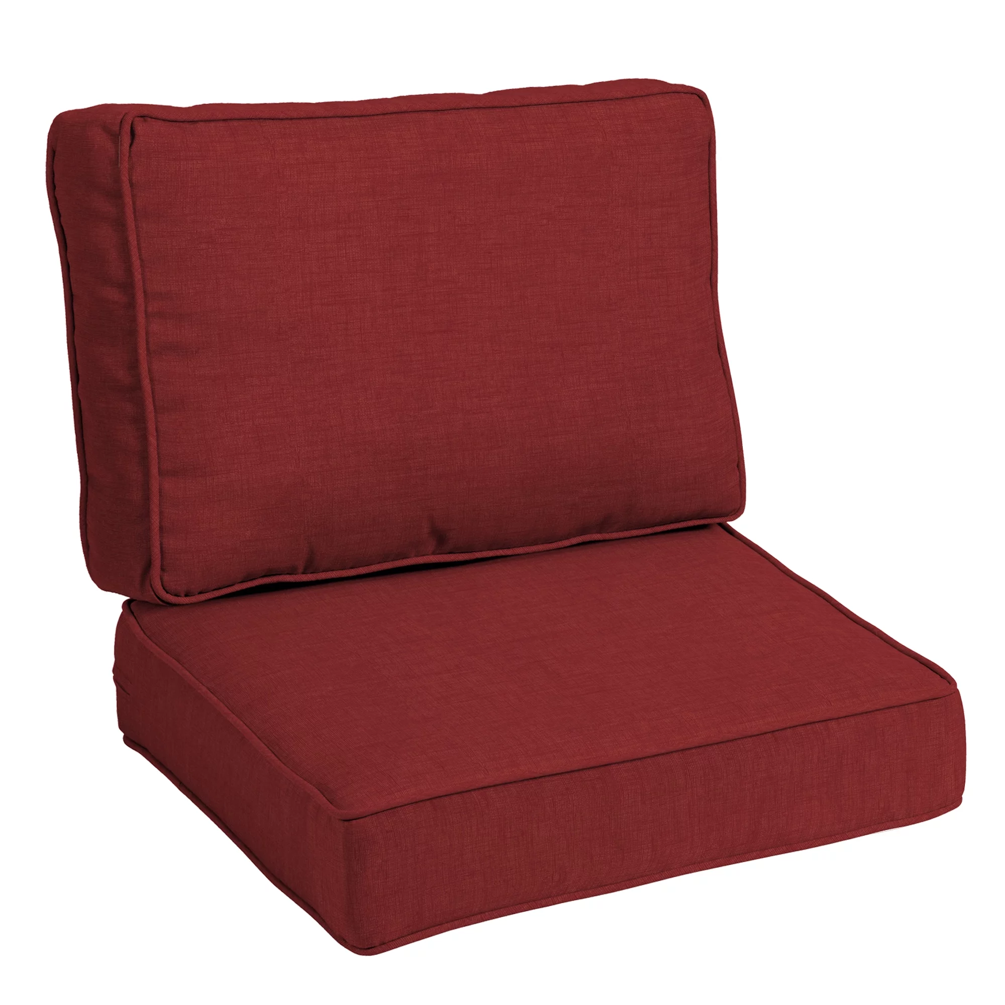 Arden Selections Modern Outdoor Deep Seating Cushion Set 24 x 24, Ruby Red Leala