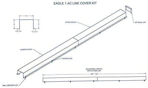 EAGLE 1 Metal Line Set Cover Kit for Mini Split and Central Air Conditioner & Heat Pump (Multiple Sizes and Colors)