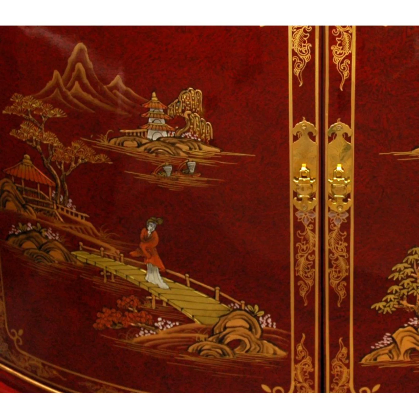 Oriental Furniture Corner Cabinet, 32.00